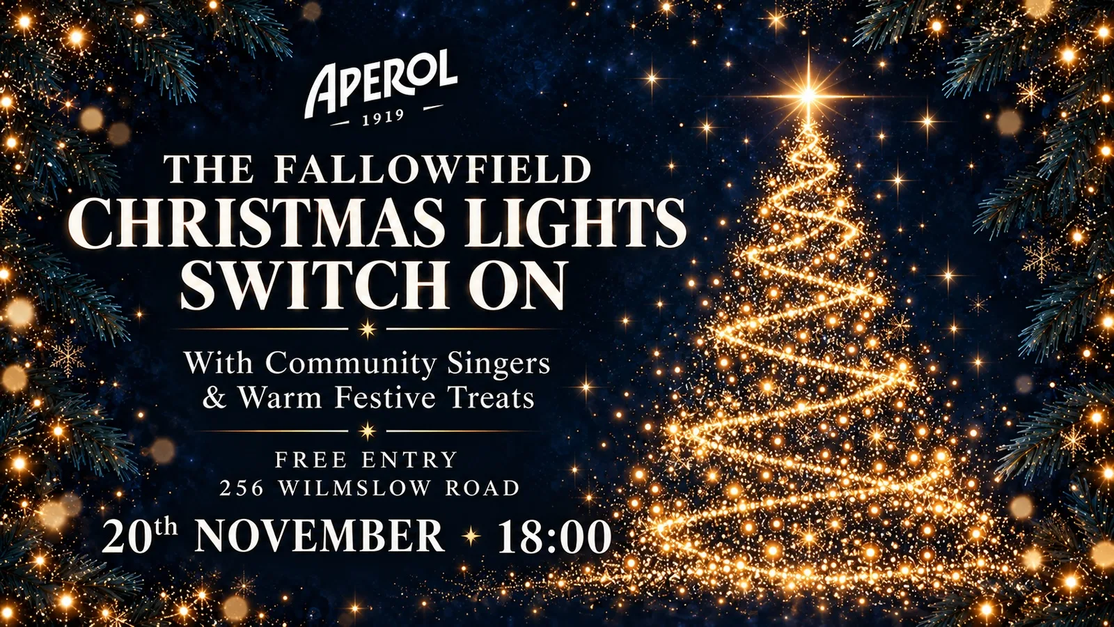 Fallowfield Christmas lights switch on.