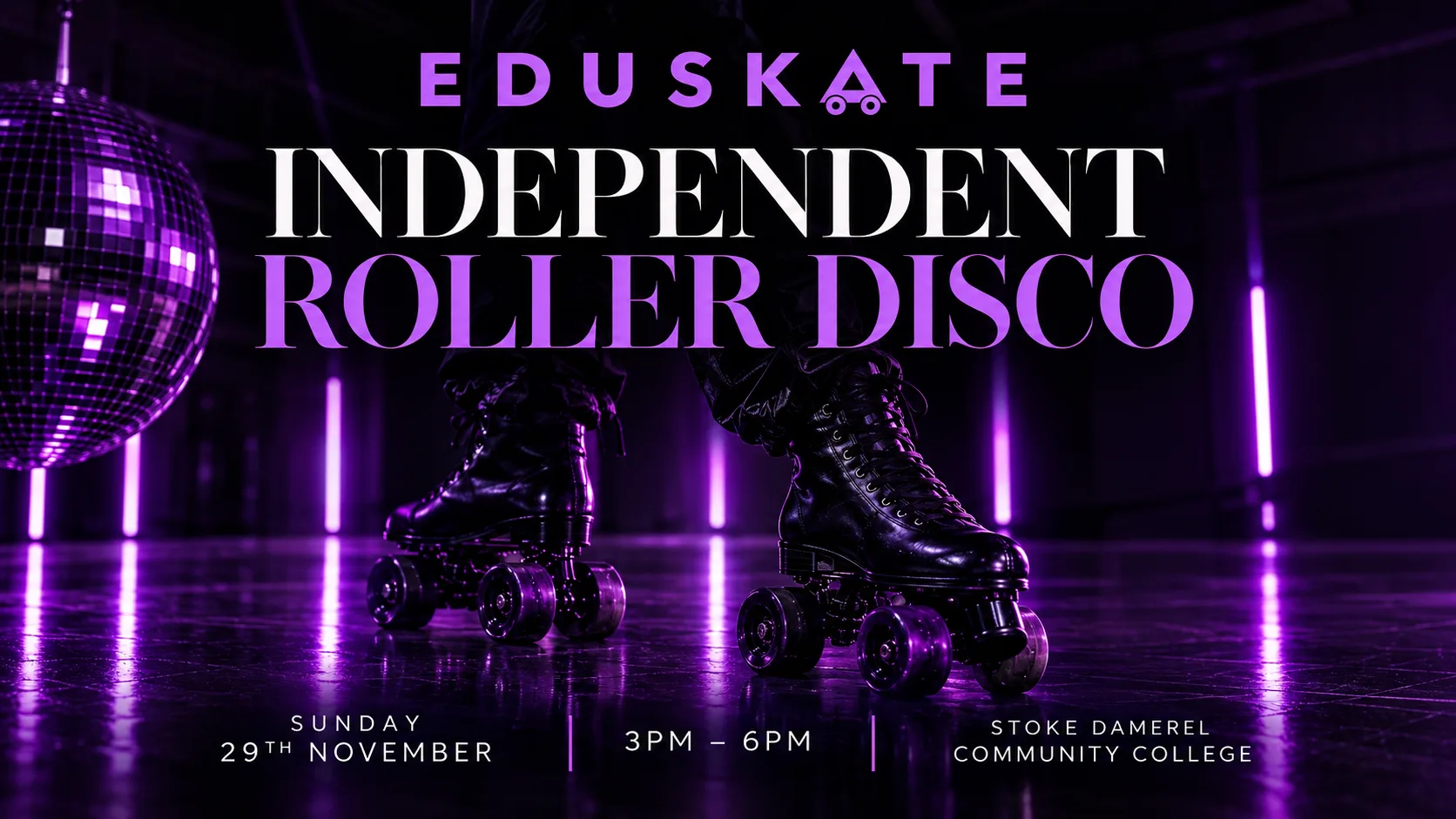 Eduskate Roller Disco at Stoke Damerel Community College