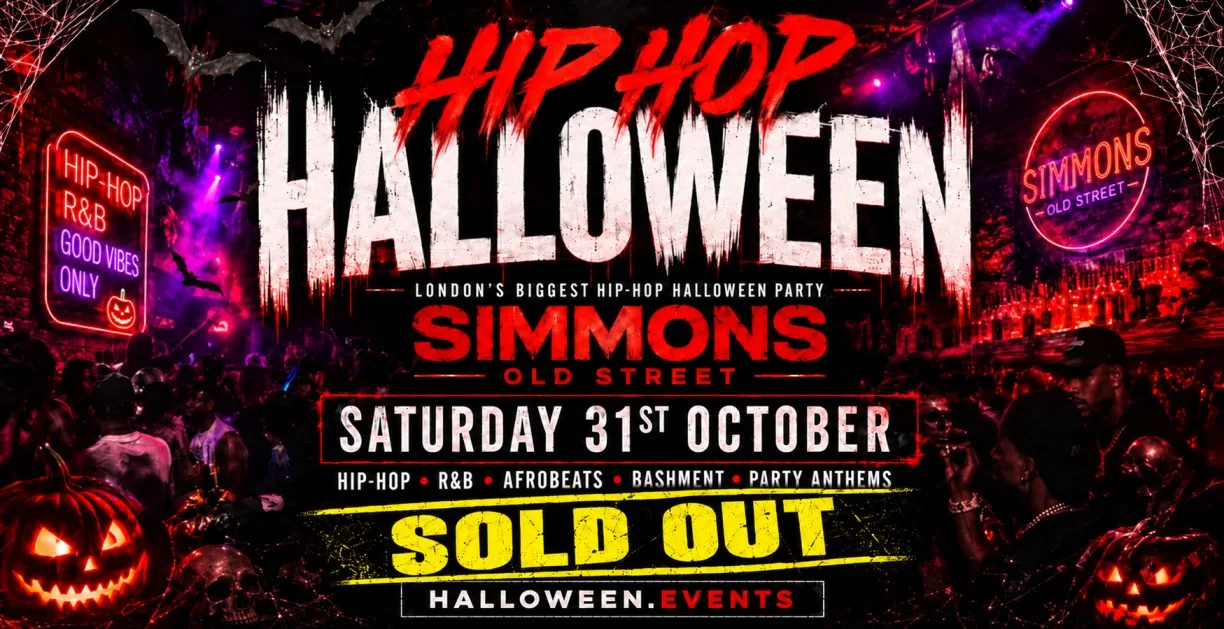 Hip Hop Halloween at Simmons Old Street at Simmons Bar | Old Street