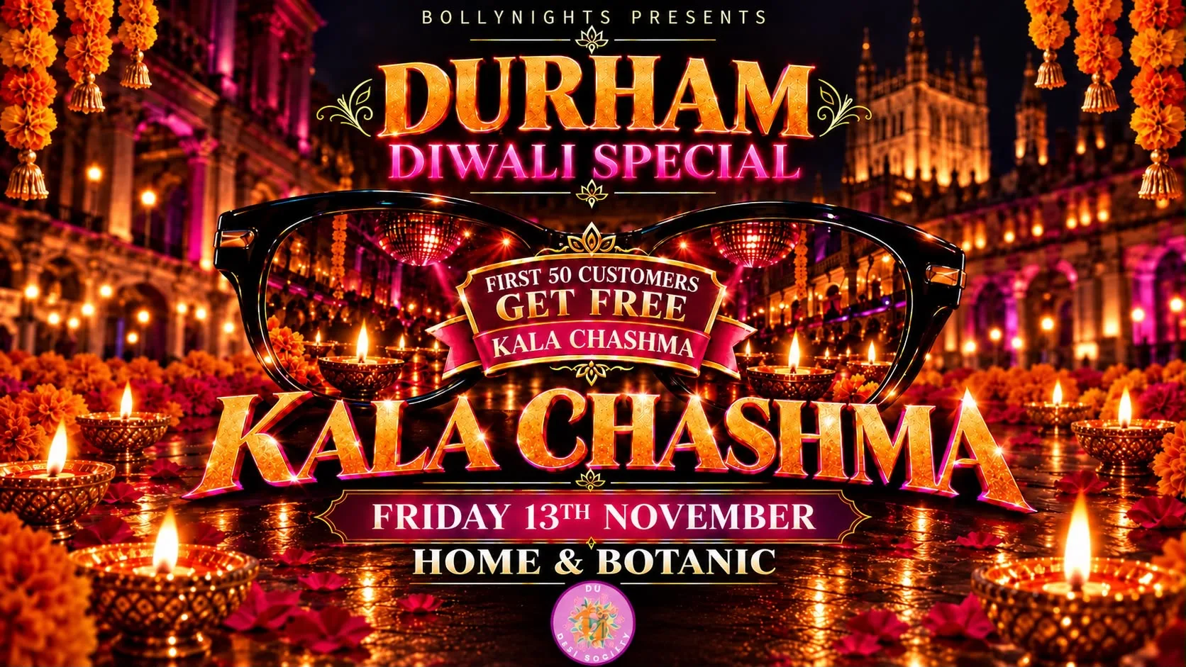 Bollynights Durham - DIWALI SPECIAL 🕶️ | Friday 13th November | Home & Botanic