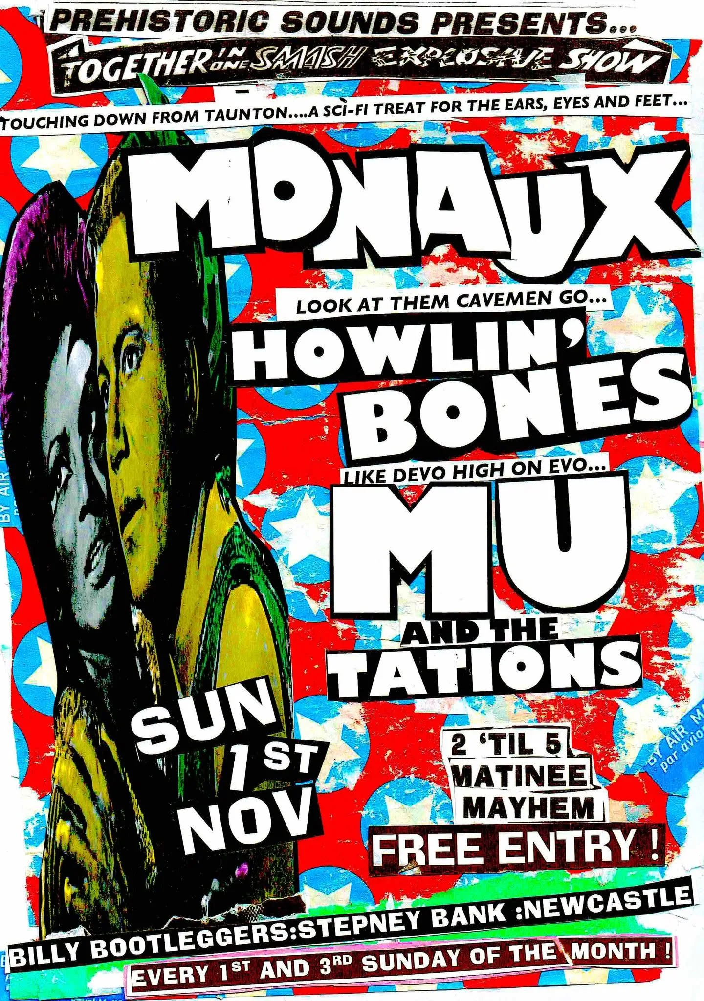 Monaux , Howlin' Bones + Mu and The Tations - Live @ Billy's at Billy Bootleggers