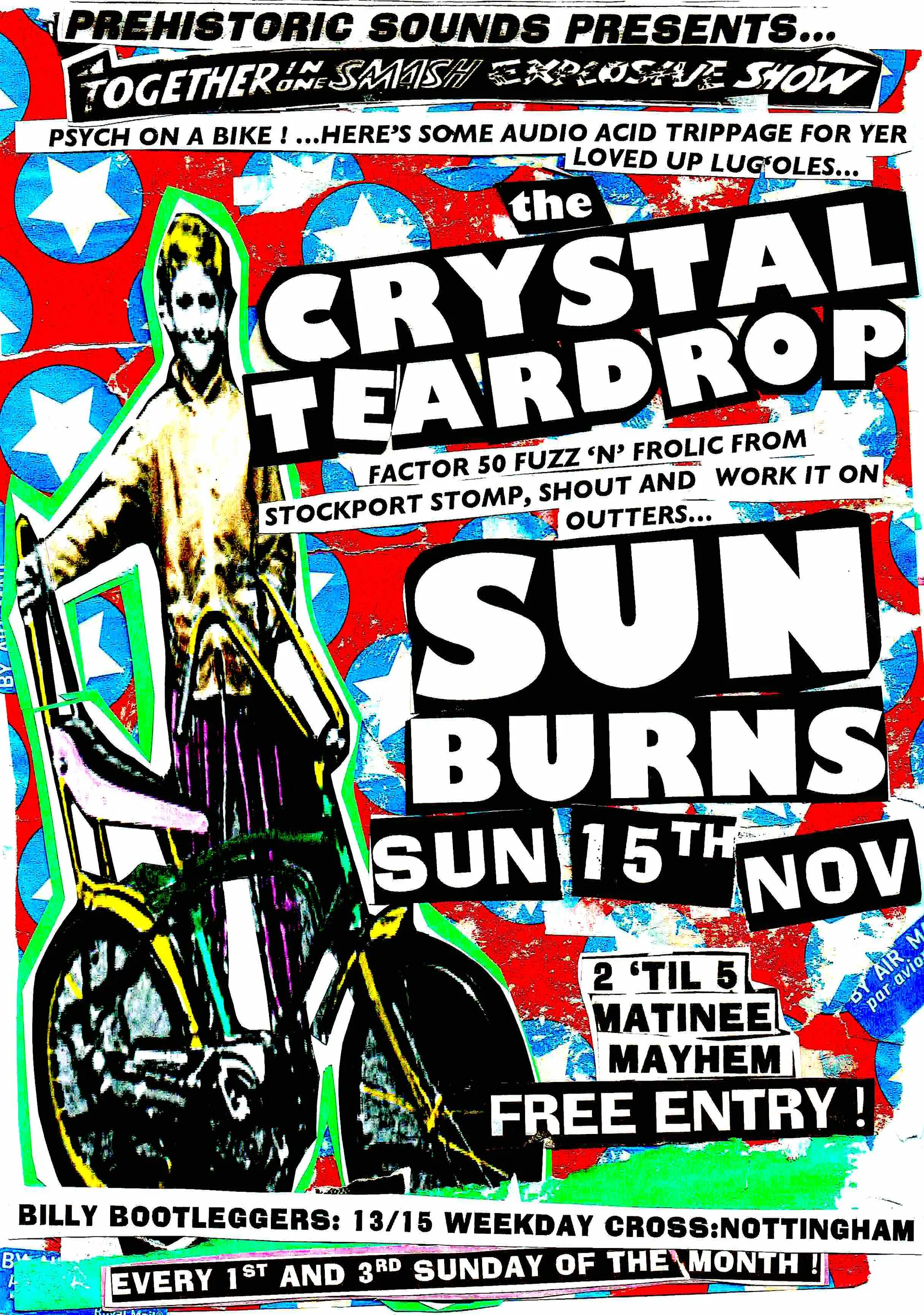 Prehistoric Sounds presents - The Crystal Teardrop + Sun Burns - Live @ Billy's at Billy Bootleggers