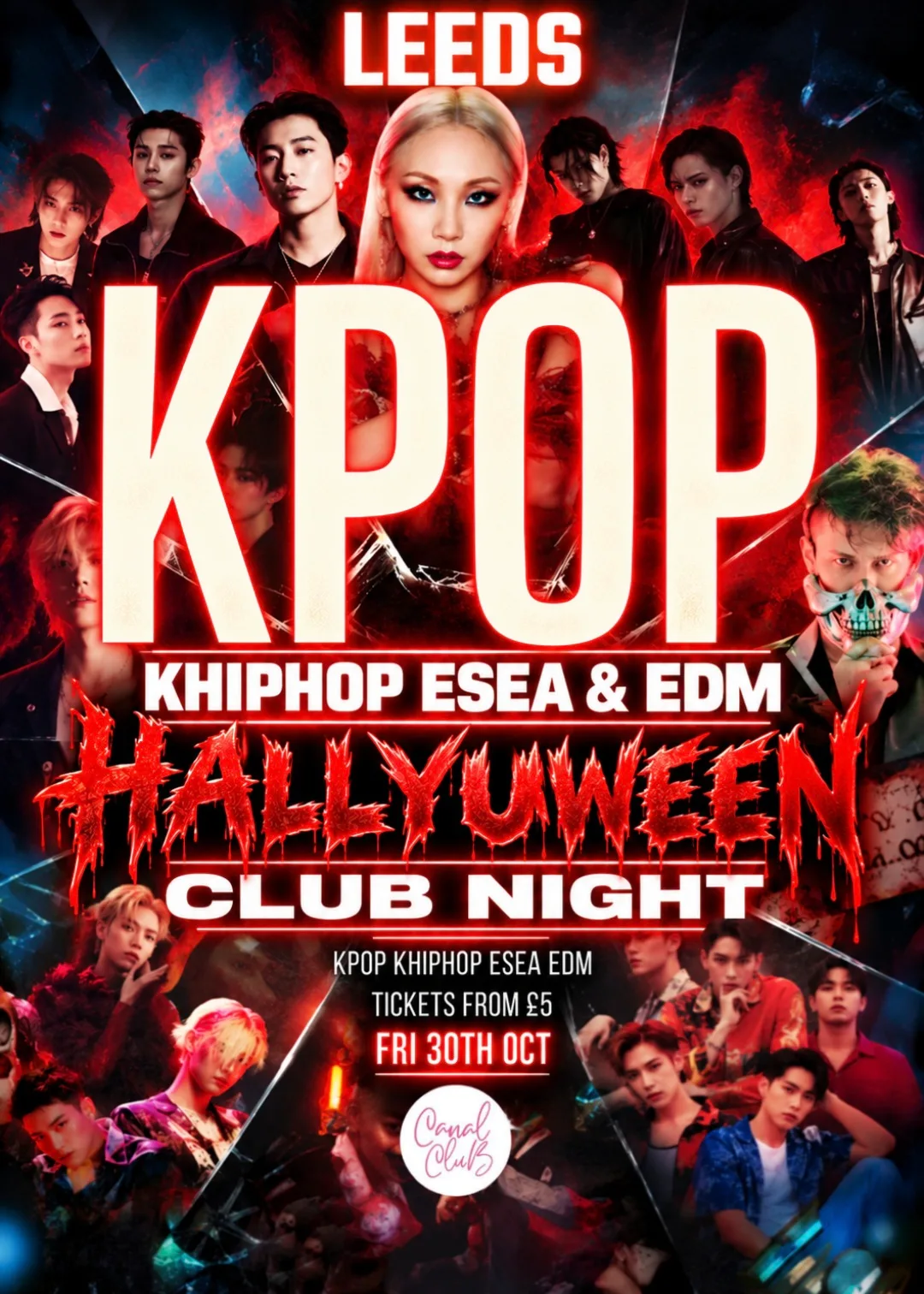 LEEDS KPOP & ESEA Halloween Rave: Hallyuween Club Night | KPop HipHop EDM & More | £5 Tickets for Soc Members & Dance teams | 30/10/26 at Canal Club