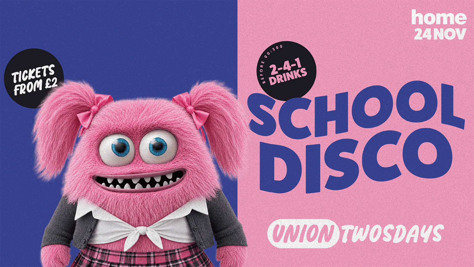 🎒💿 Union Twosdays Presents: SCHOOL DISCO ✏️🔥