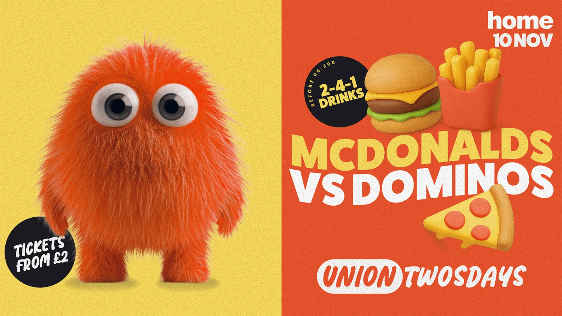 Union Twosdays Presents: McDONALD’S VS DOMINO’S 🍔🍕 at Home