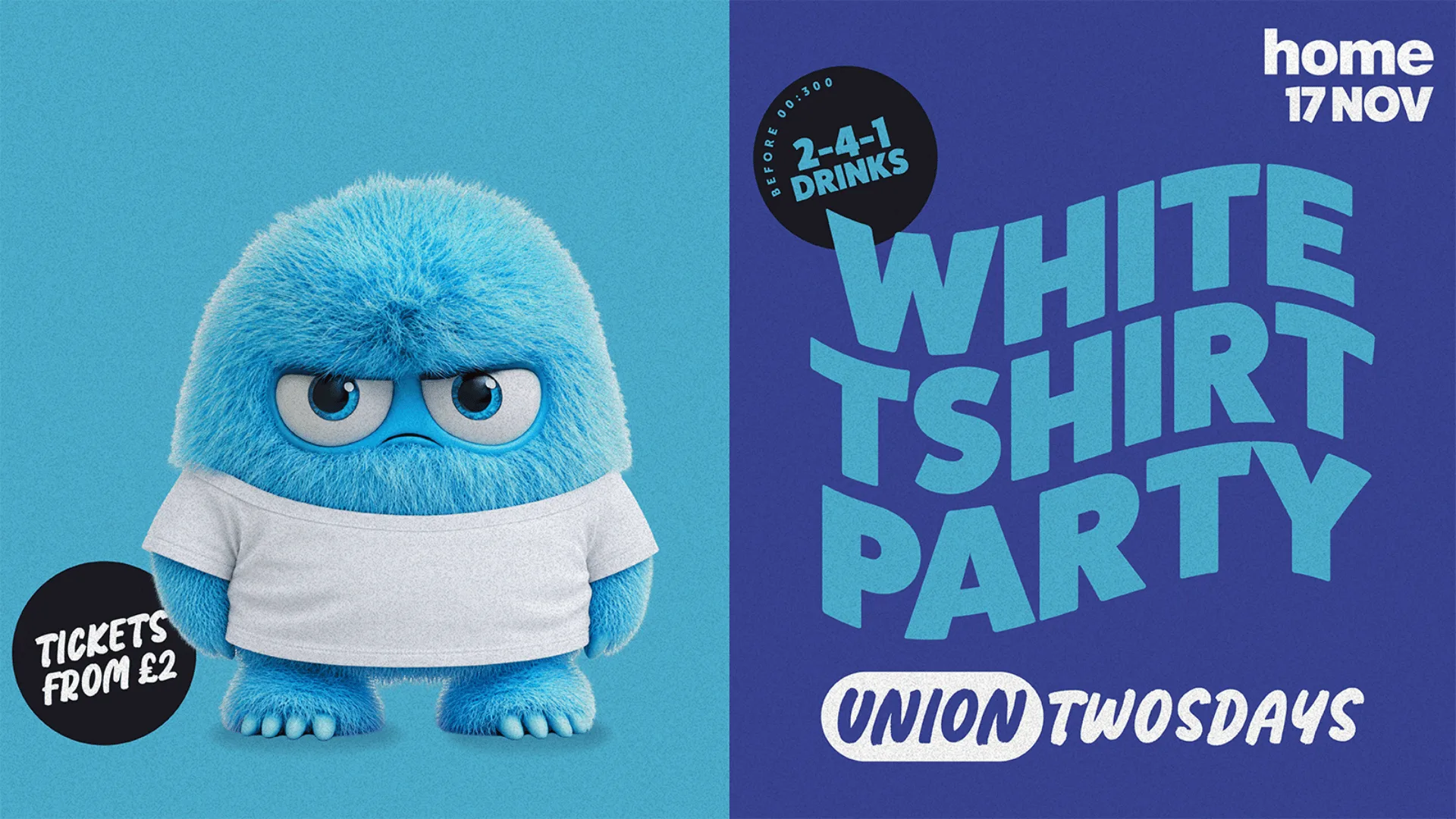 Union Twosdays Presents: WHITE T-SHIRT PARTY 👕✍️ at Home