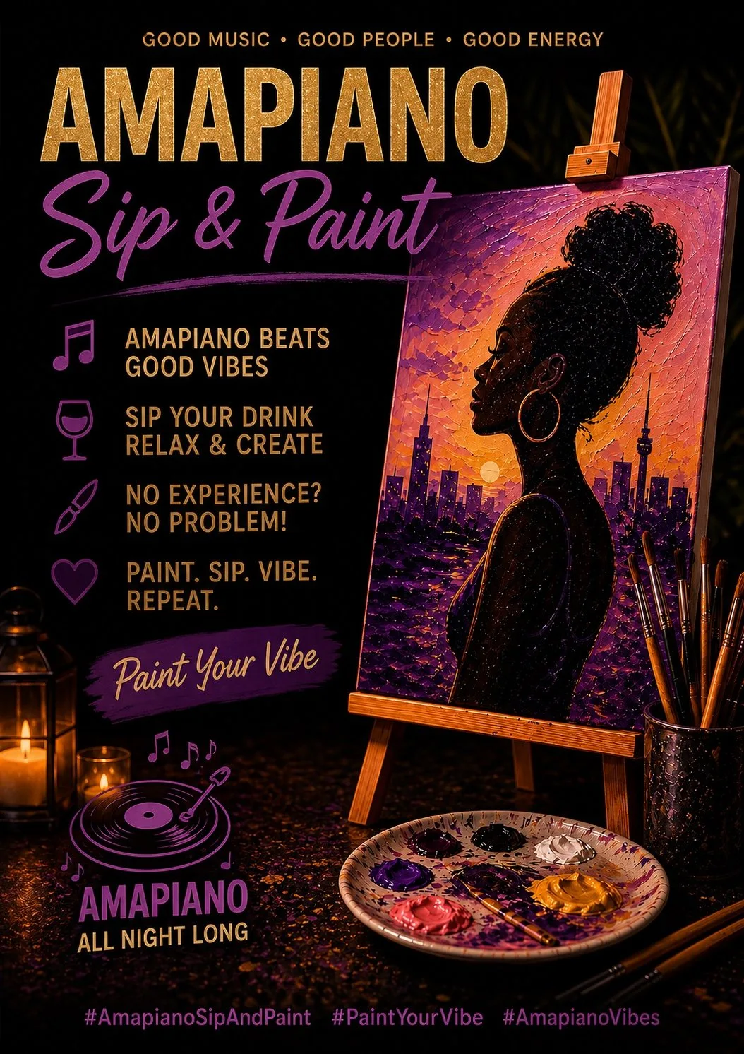 Friday Night Sip and Paint 🎨 at Braai Spot