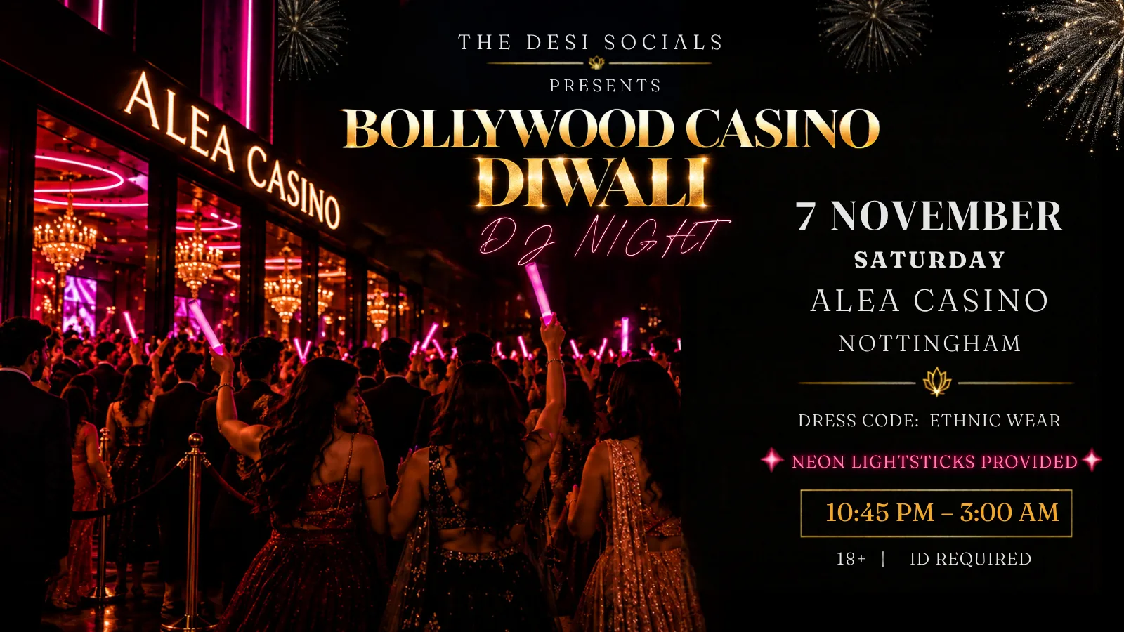 Bollywood Casino Diwali DJ Night | Nottingham 🎇 at Alea Casino