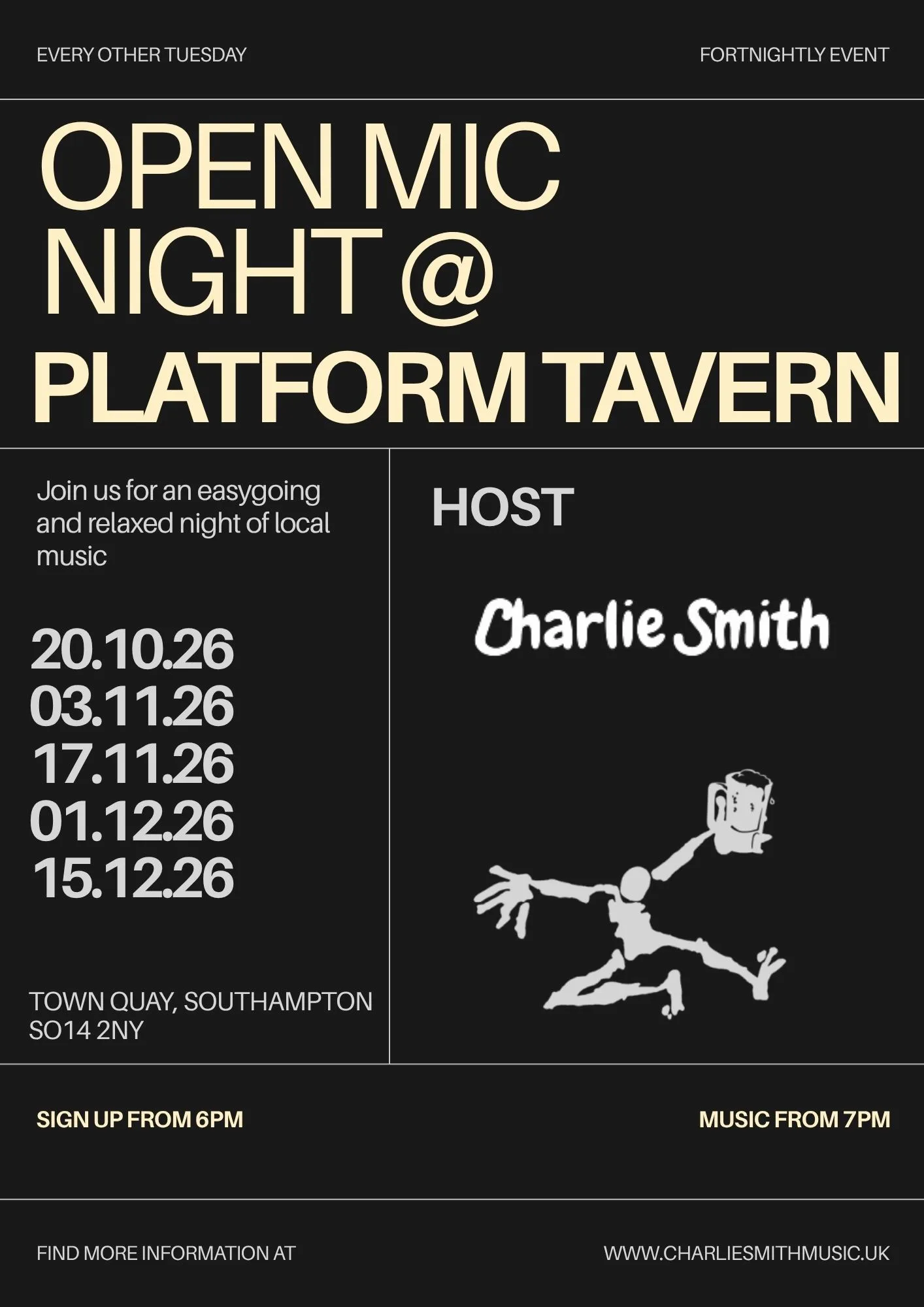 Open Mic Night @ The Platform Tavern (15th December) at Platform Tavern
