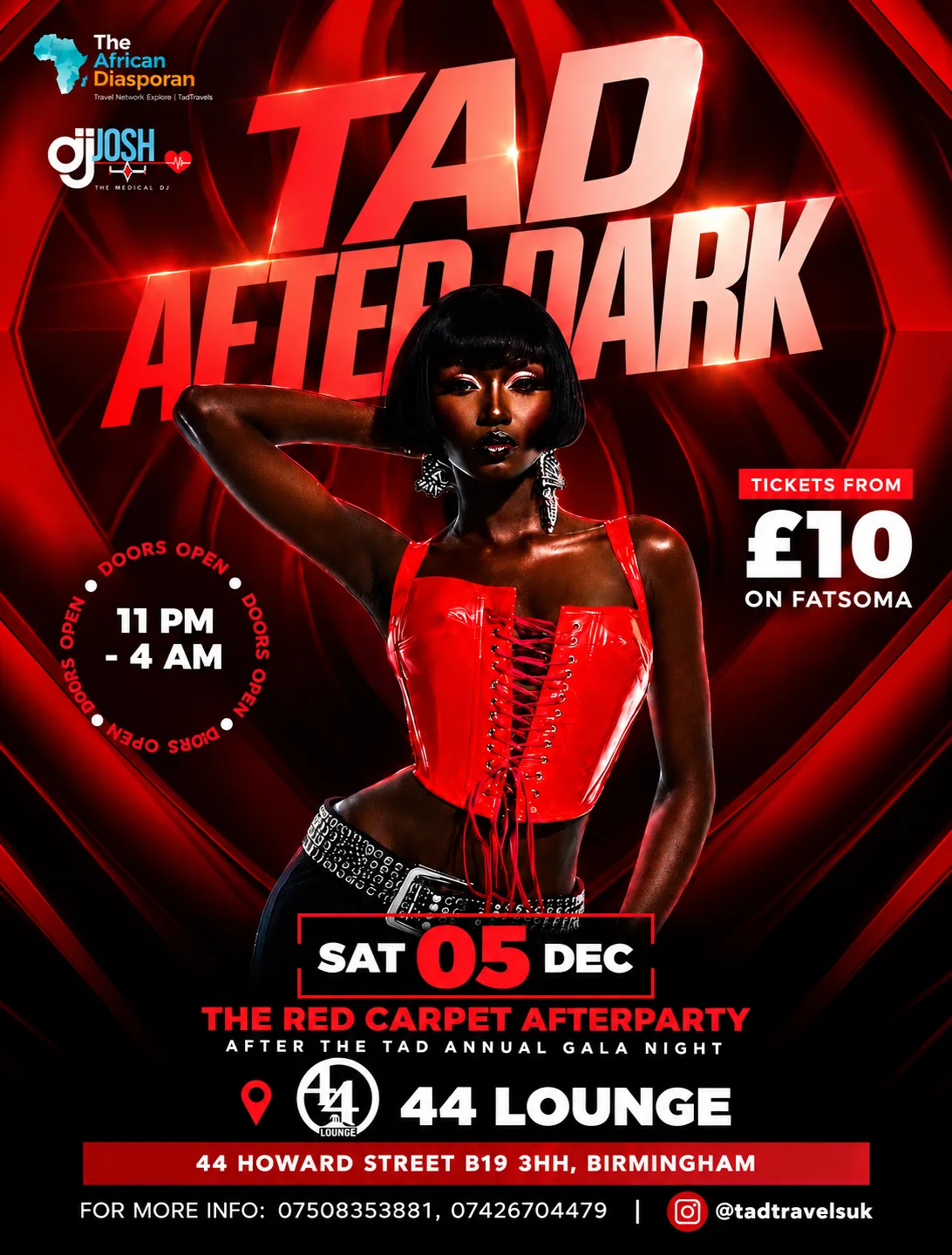 TAD AFTERDARK - THE RED CARPET AFTER-PARTY at 44loungebirmingham