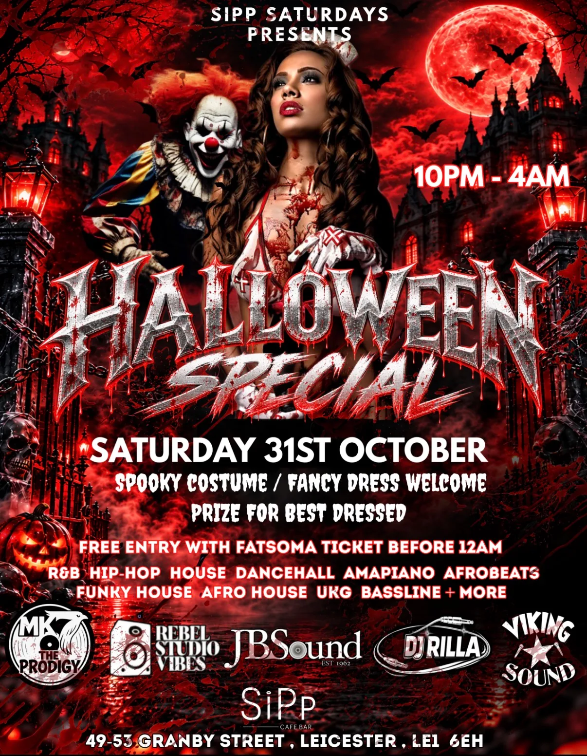 SIPP SATURDAYS 31/10/26 🔥HALLOWEEN SPECIAL 🎃