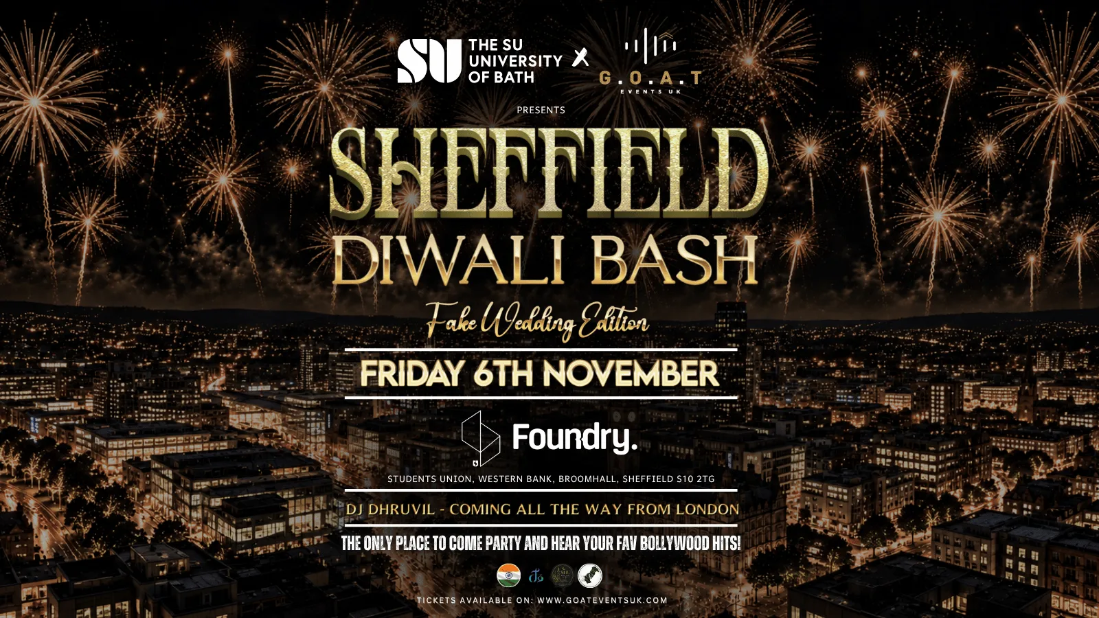 THE OFFICIAL SHEFFIELD DIWALI BOLLYWOOD BASH - FAKE WEDDING EDITION at Foundry