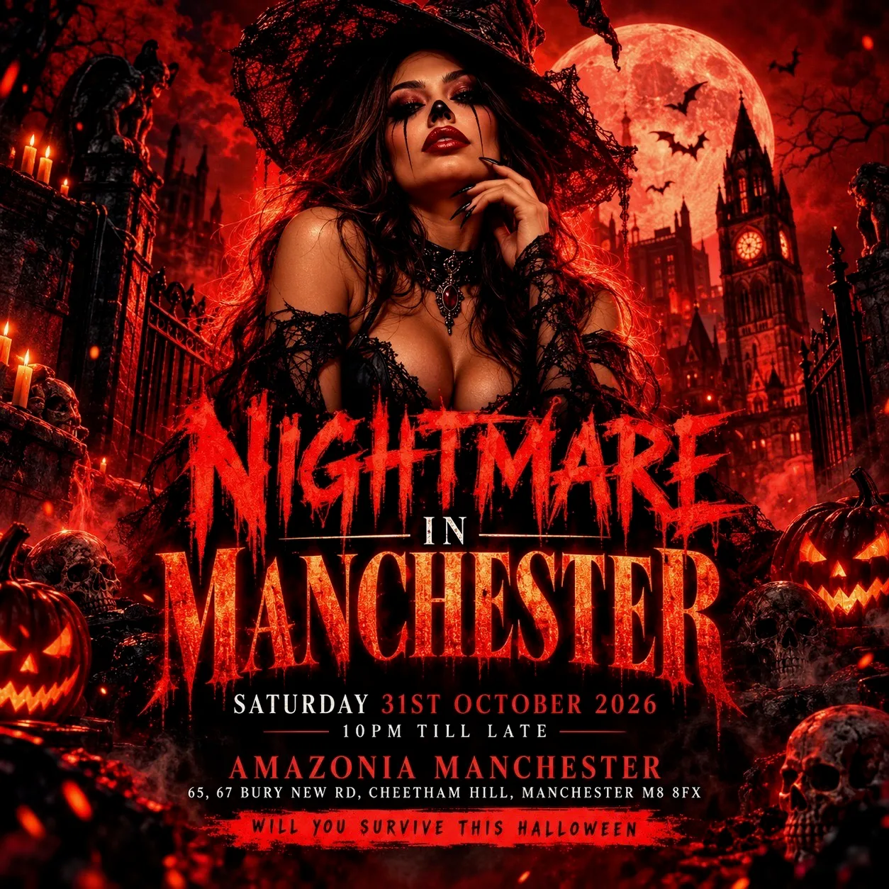 NIGHTMARE IN MANCHESTER - Manchester's ULTIMATE Halloween PARTY (FREE BEFORE 12AM)