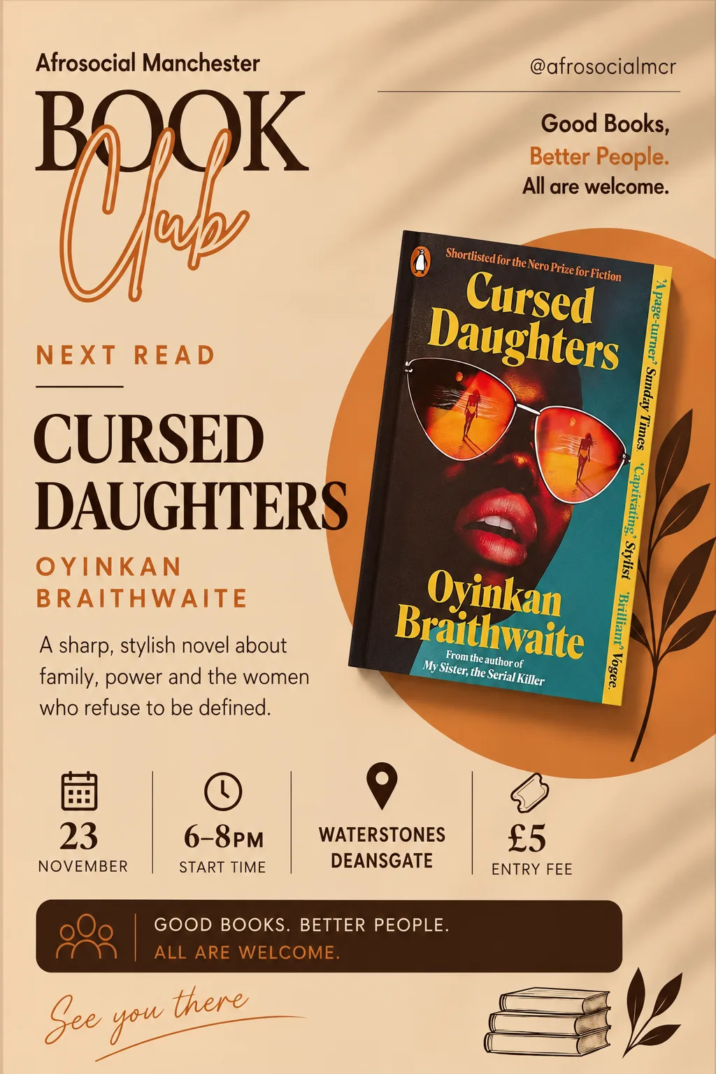 Afrosocial Book Club: Cursed Daughters at Waterstones