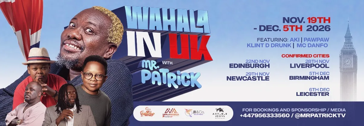 WELCOME M&G :Wahala In UK with Mr Patrick, Aki & Paw Paw, Klint Da Drunk + Mc Danfo at Grand Empire
