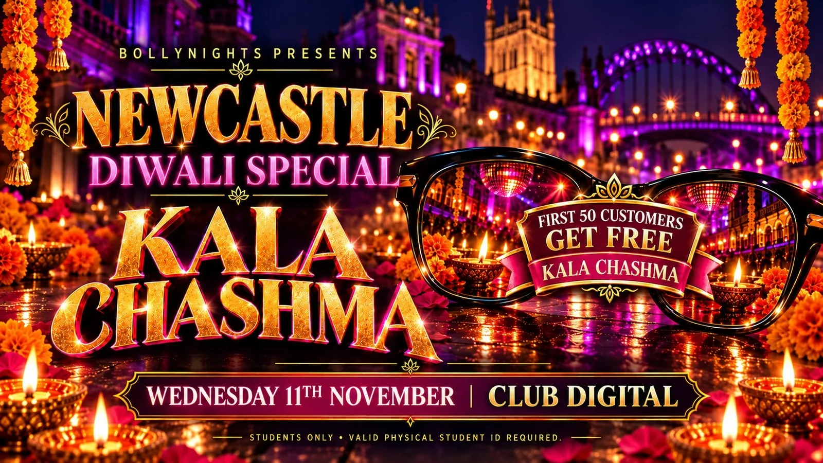 Bollynights Newcastle -DIWALI SPECIAL | Wednesday 11th November | Digital