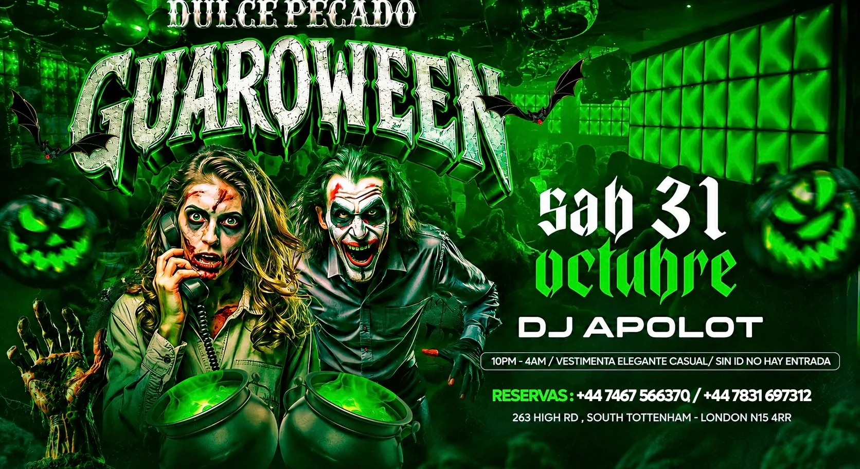 GUAROWEEN  “HALLOWEEN EDITION”  @DULCE PECADO NIGHTCLUB