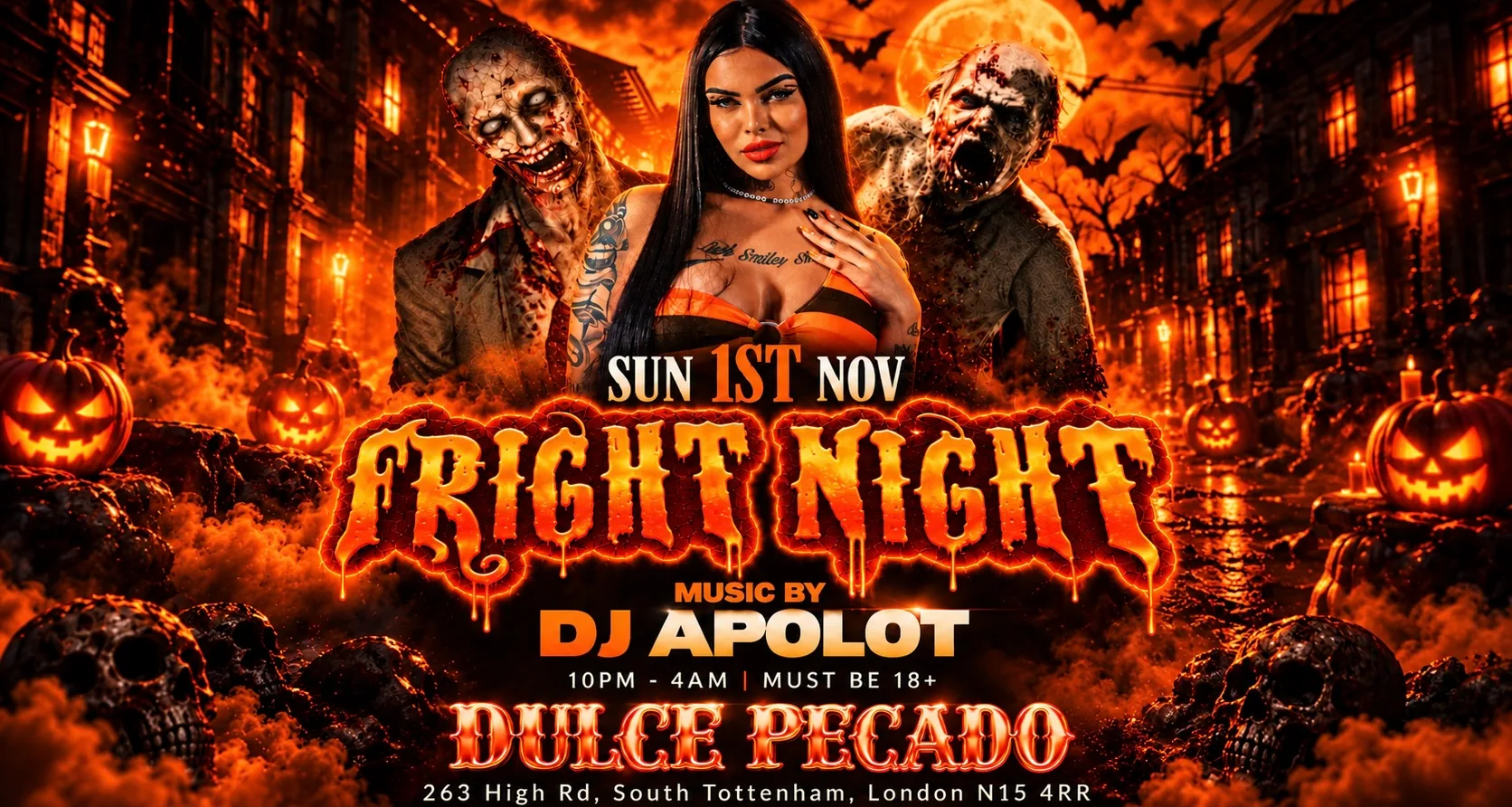 FRIGHT NIGHT  “HALLOWEEN EDITION”  @DULCE PECADO NIGHTCLUB