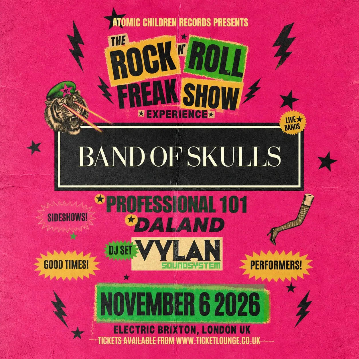 The RNRFSE - 06/11/26 - BAND OF SKULLS, VYLAN SOUNDSOUNDYSTEM at Electric Brixton