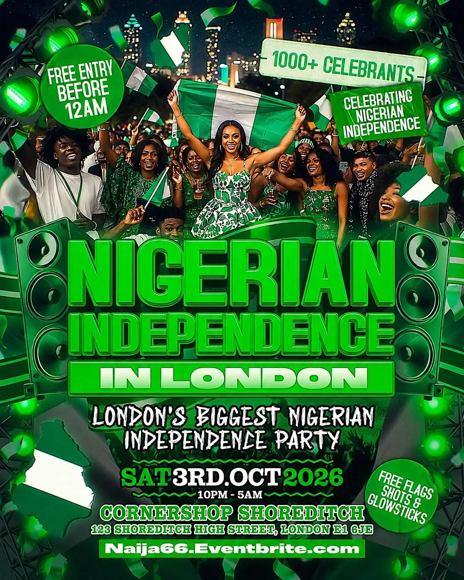 Nigerian Independence in London – Everyone Free Before 12AM at The Cornershop Bar