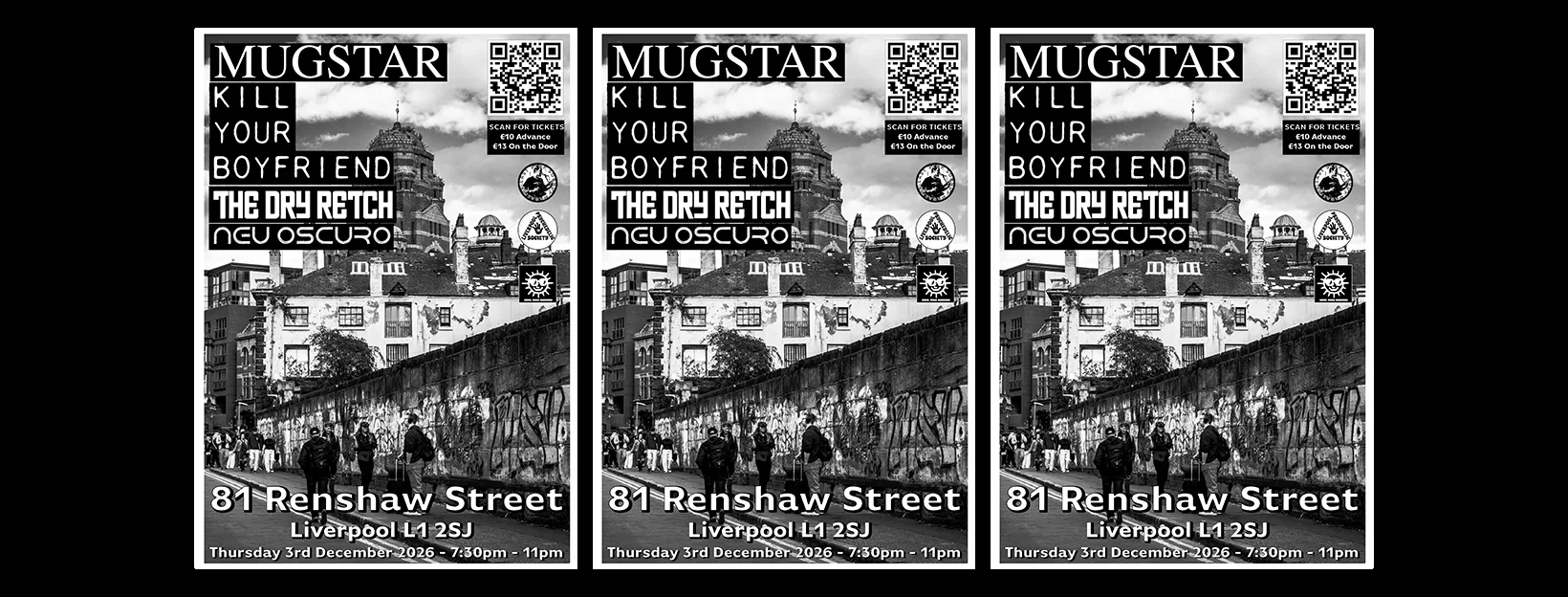 Mugstar, Kill Your Boyfriend, The Dry Retch and Neu Oscuro @ 81 Renshaw St Liverpool - Thursday 03 December 2026