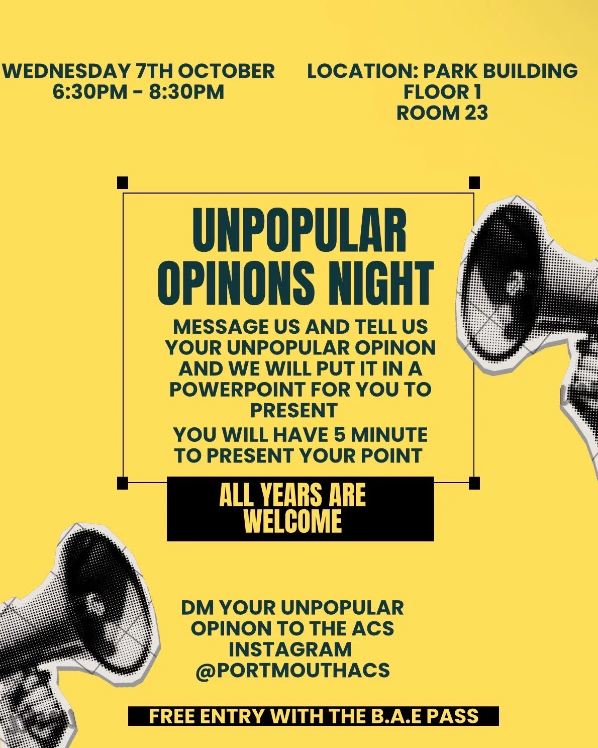 ACS Unpopular Opinions Night at Park Building