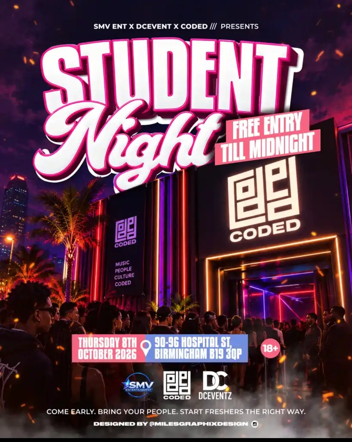 ⚠️BIGGEST FREE EVENT IN BIRMINGHAM⚠️-STUDENT NIGHT at Coded Birmingham