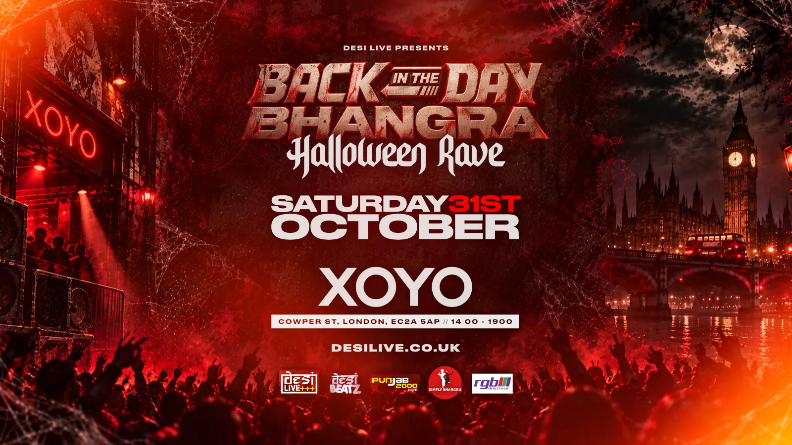 BACK IN THE DAY BHANGRA : HALLOWEEN RAVE! | 31.10.26 | XOYO
