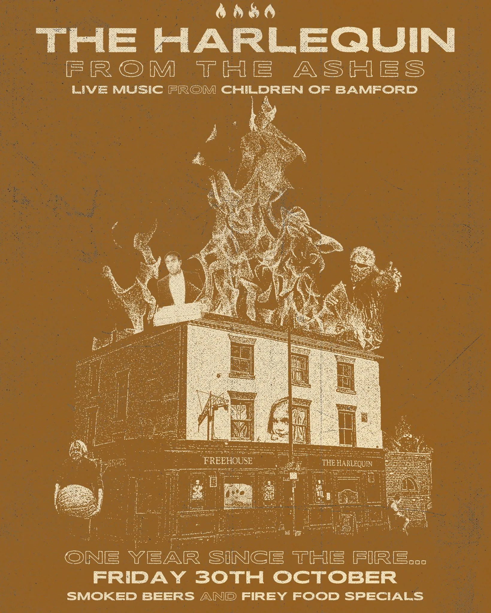 THE HARLEQUIN FROM THE ASHES featuring "Children of Bamford" at The Harlequin