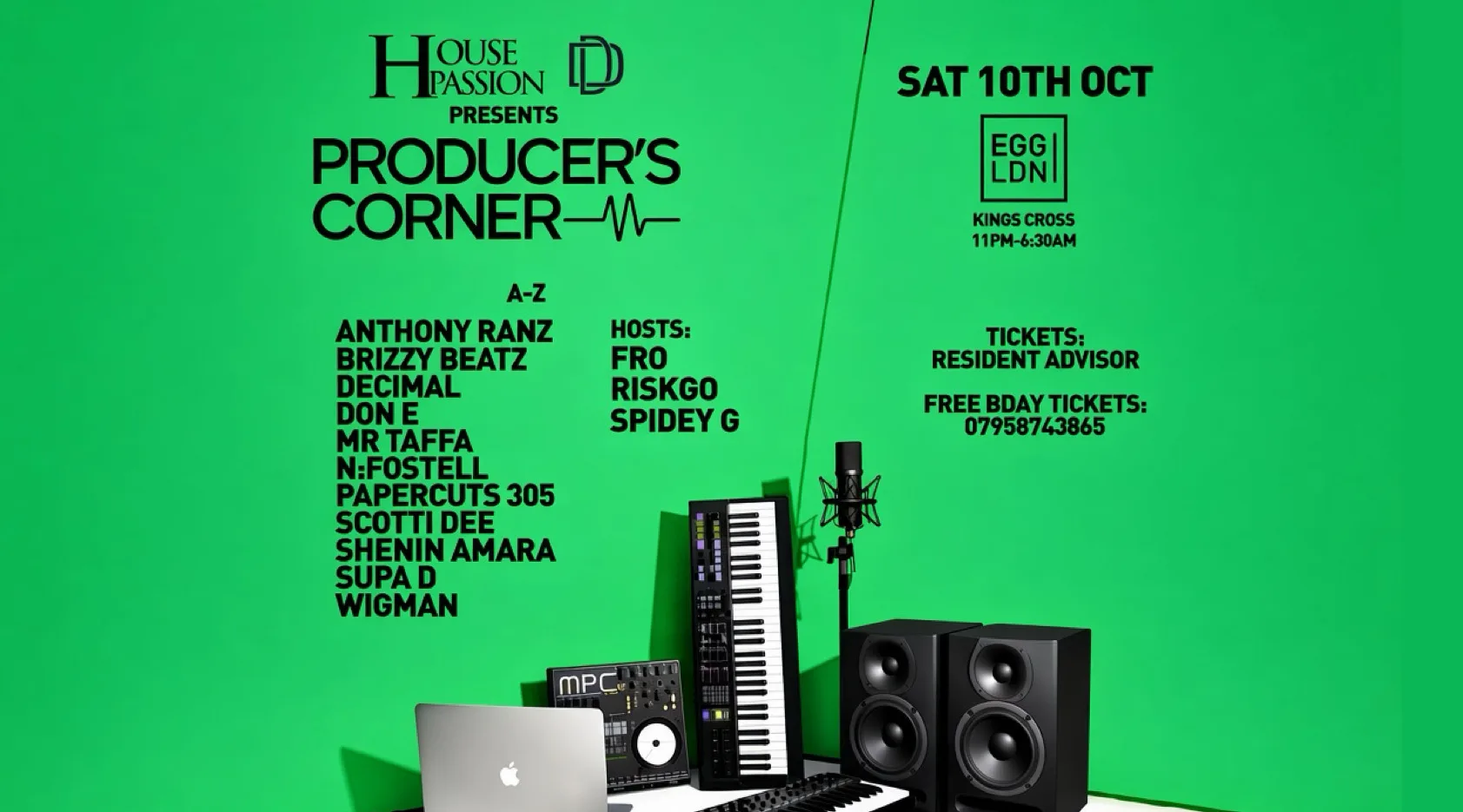 House Passion presents Producer's Corner at Egg London Nightclub
