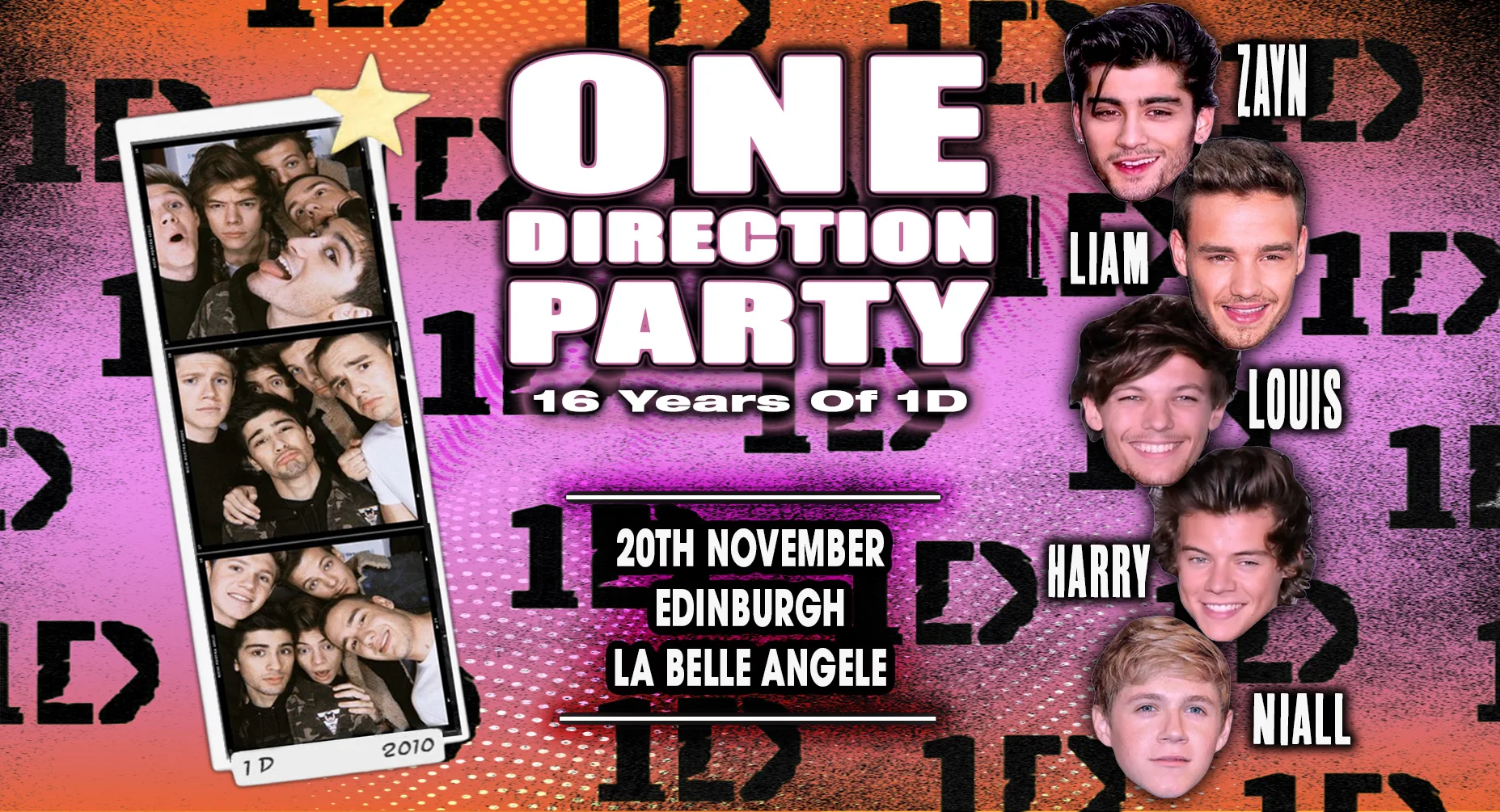 16 Years Of One Direction Party  (Edinburgh)