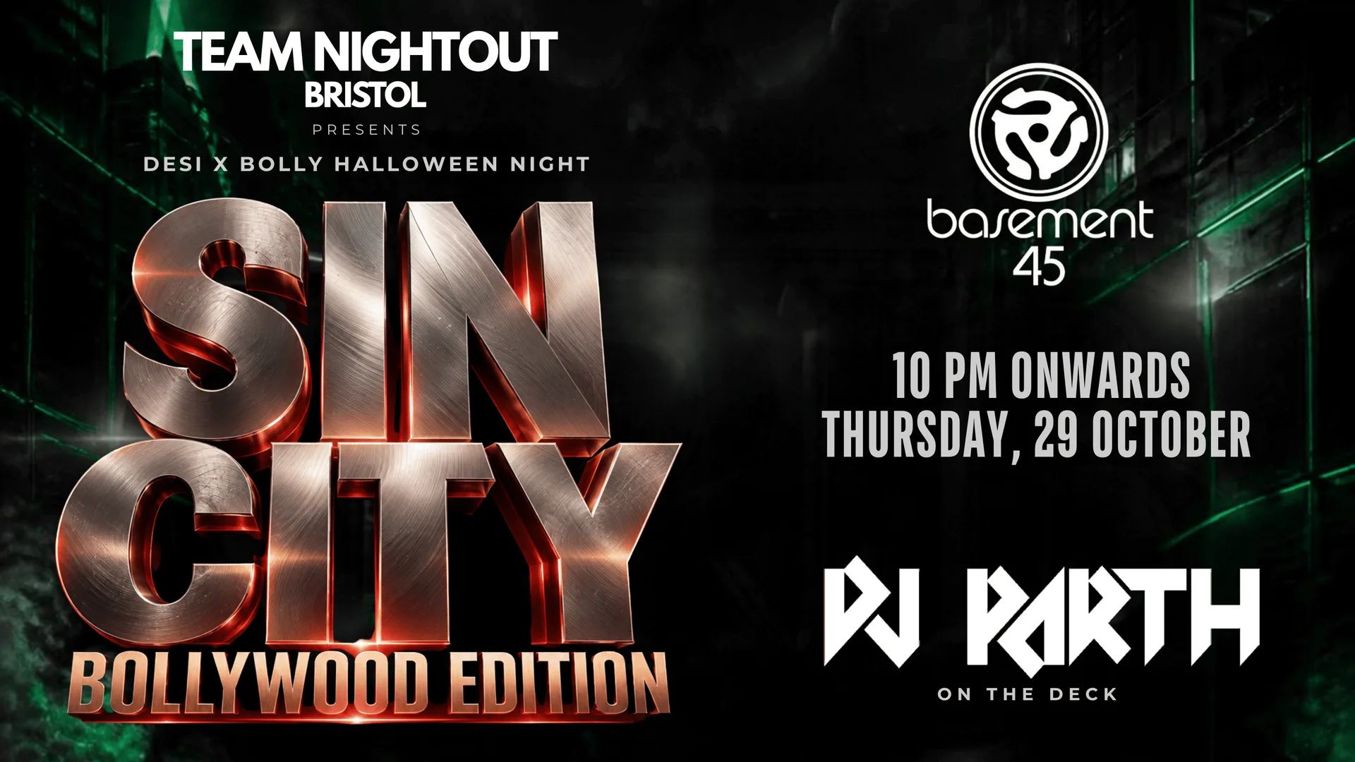 Bollywood x DESI HALLOWEEN Night 2026 | Bollywood Night Bristol at Basement 45