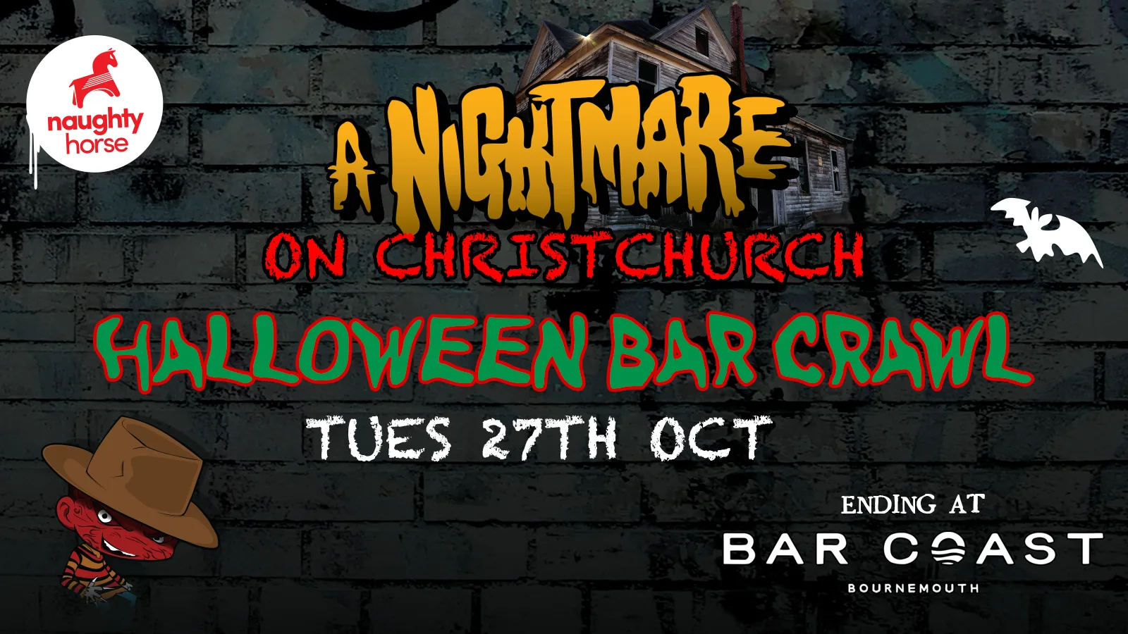 HALLOWEEN BAR CRAWL: A Nightmare On Christchurch Road!🕷️🩸 [£1 Tickets Now Live] at Bar Coast - Bournemouth