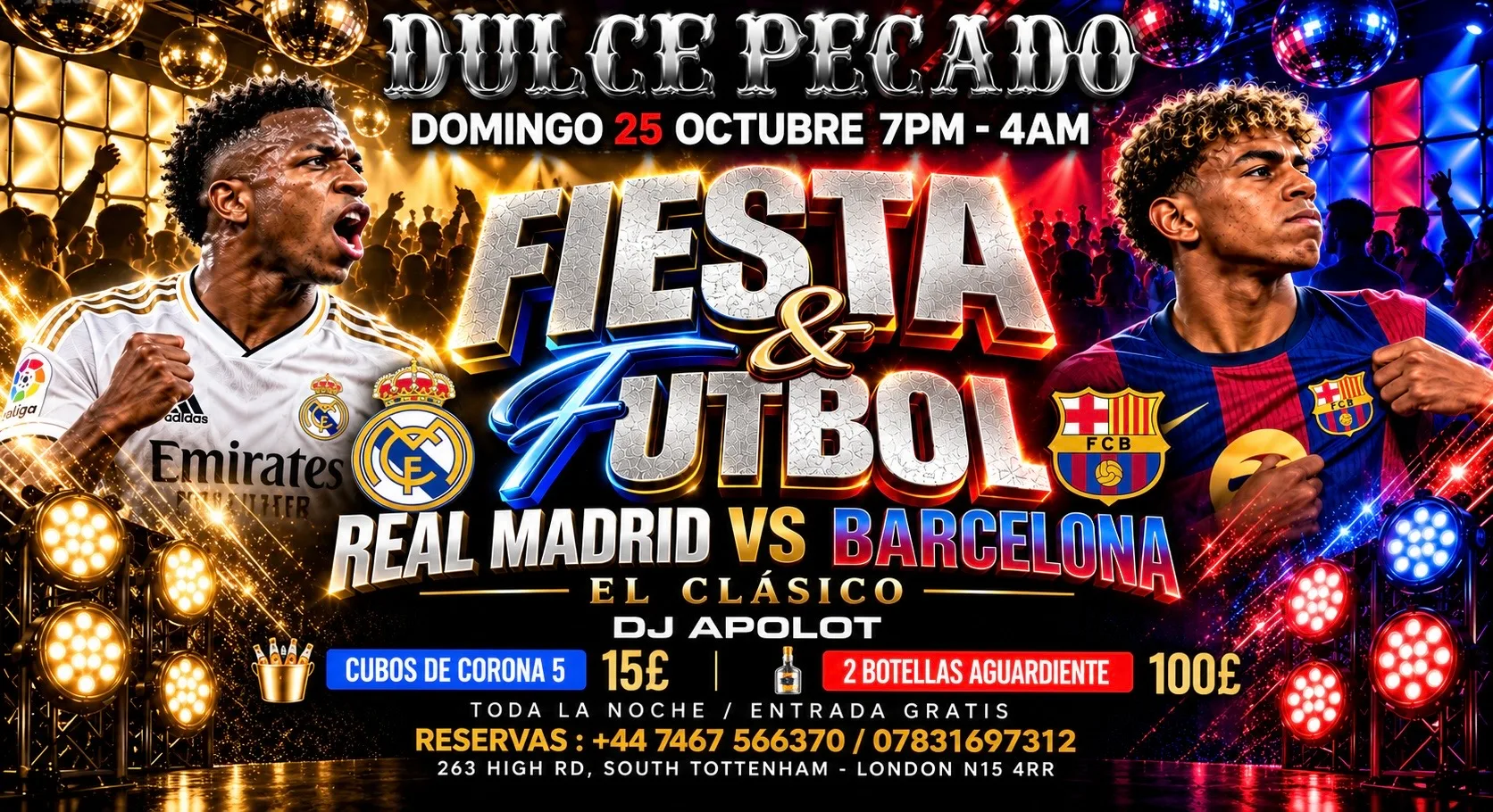 FIESTA & FUTBOL @DULCE PECADO NIGHTCLUB at Dulce Pecado Bar