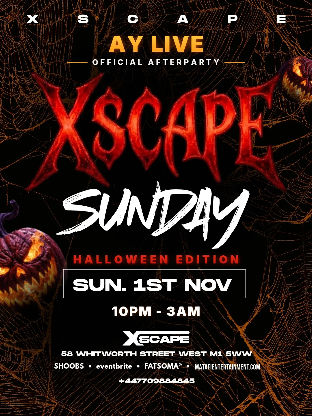 XSCAPE SUNDAY (HALLOWEEN EDITION) - Afrobeats/Amapiano/HipHop/RnB/DanceHall