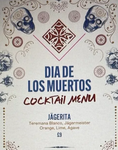 Day of the Dead Cocktail Special w/ Teremana Tequila at Angel of the Odd