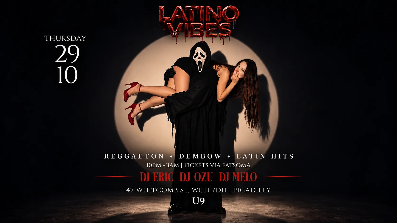 LATINO VIBES HALLOWEEN | THURSDAY 29 OCT At U9 PICADILLY CIRCUS at U9 Karaoke & Cocktail Bar