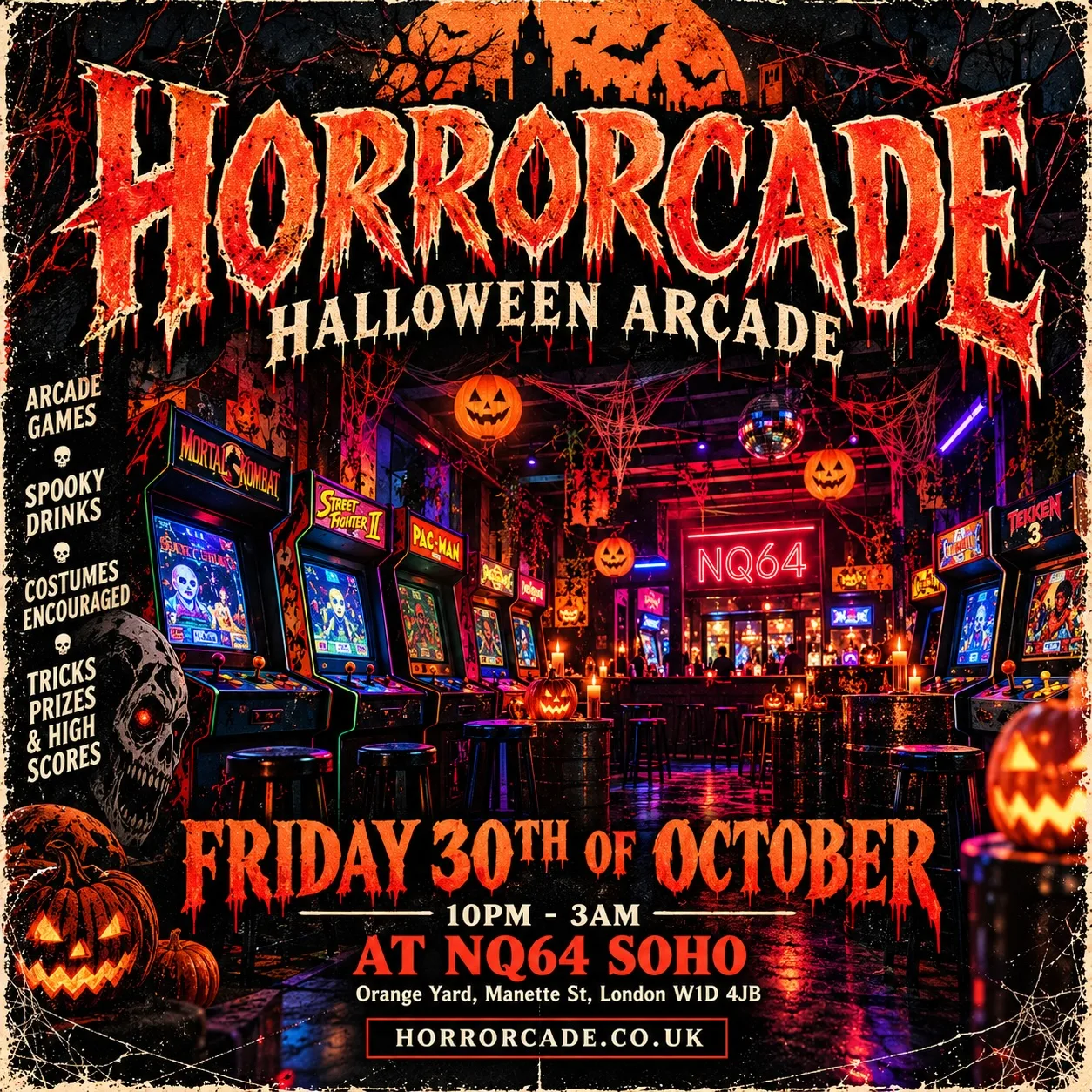 HORRORCADE - London's Biggest Halloween & Arcade Party at NQ64 Arcade Bar - Soho
