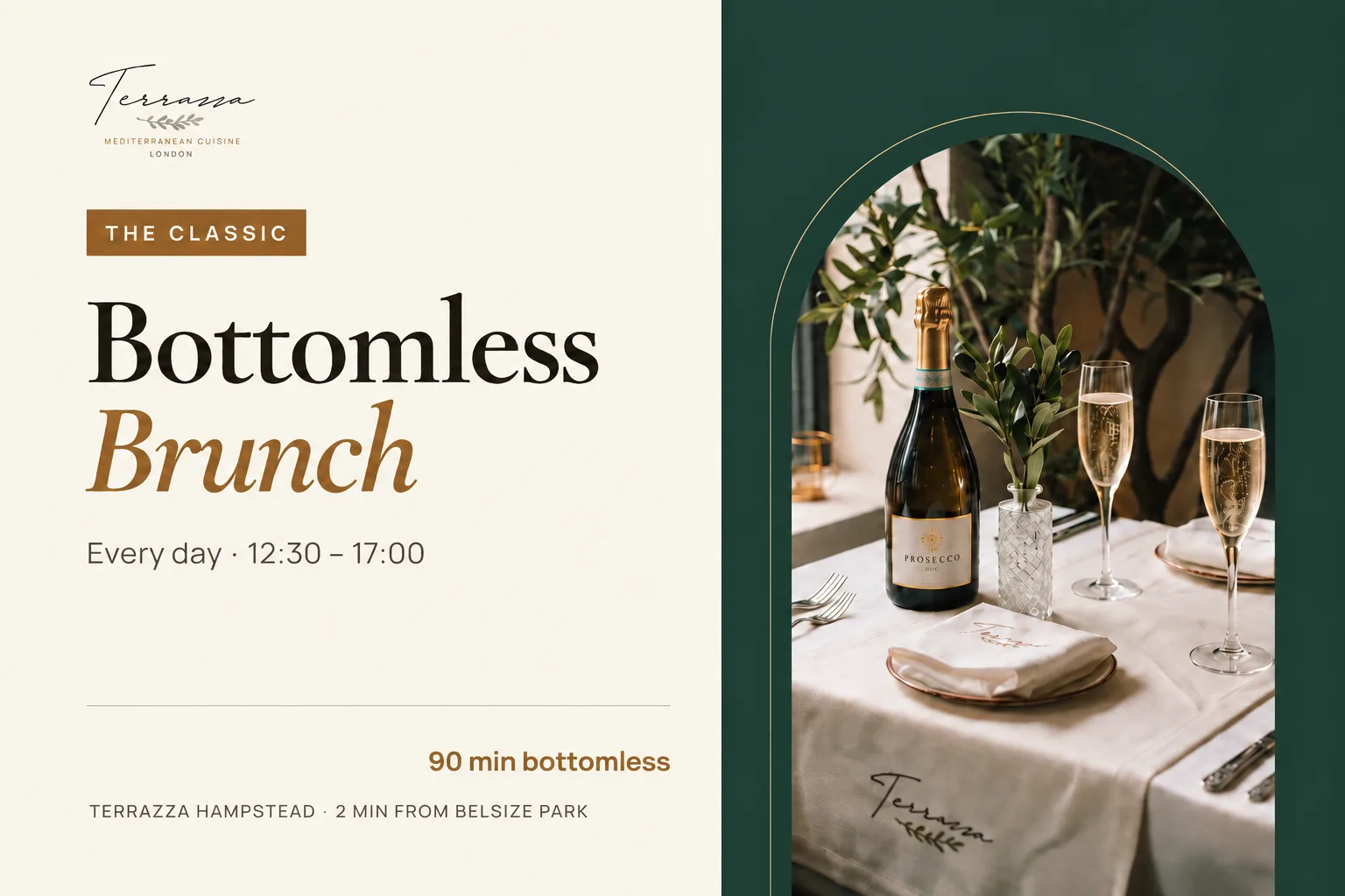Bottomless Brunch at Terrazza Rooftop Hampstead