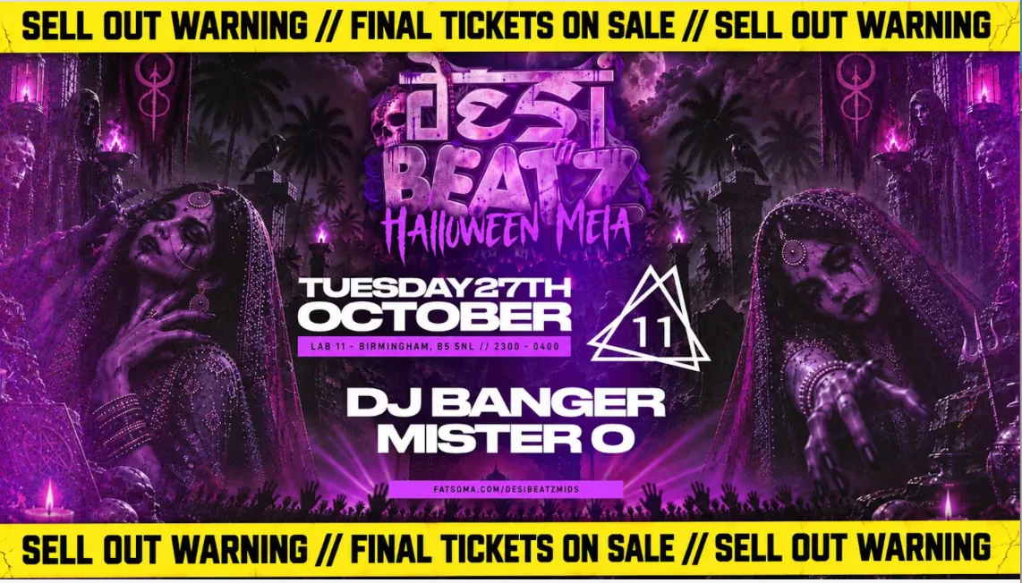 [95% SOLD OUT] Keele Bhangra Soc : HALLOWEEN MELA! | 27.10.26 | LAB 11 at Lab11