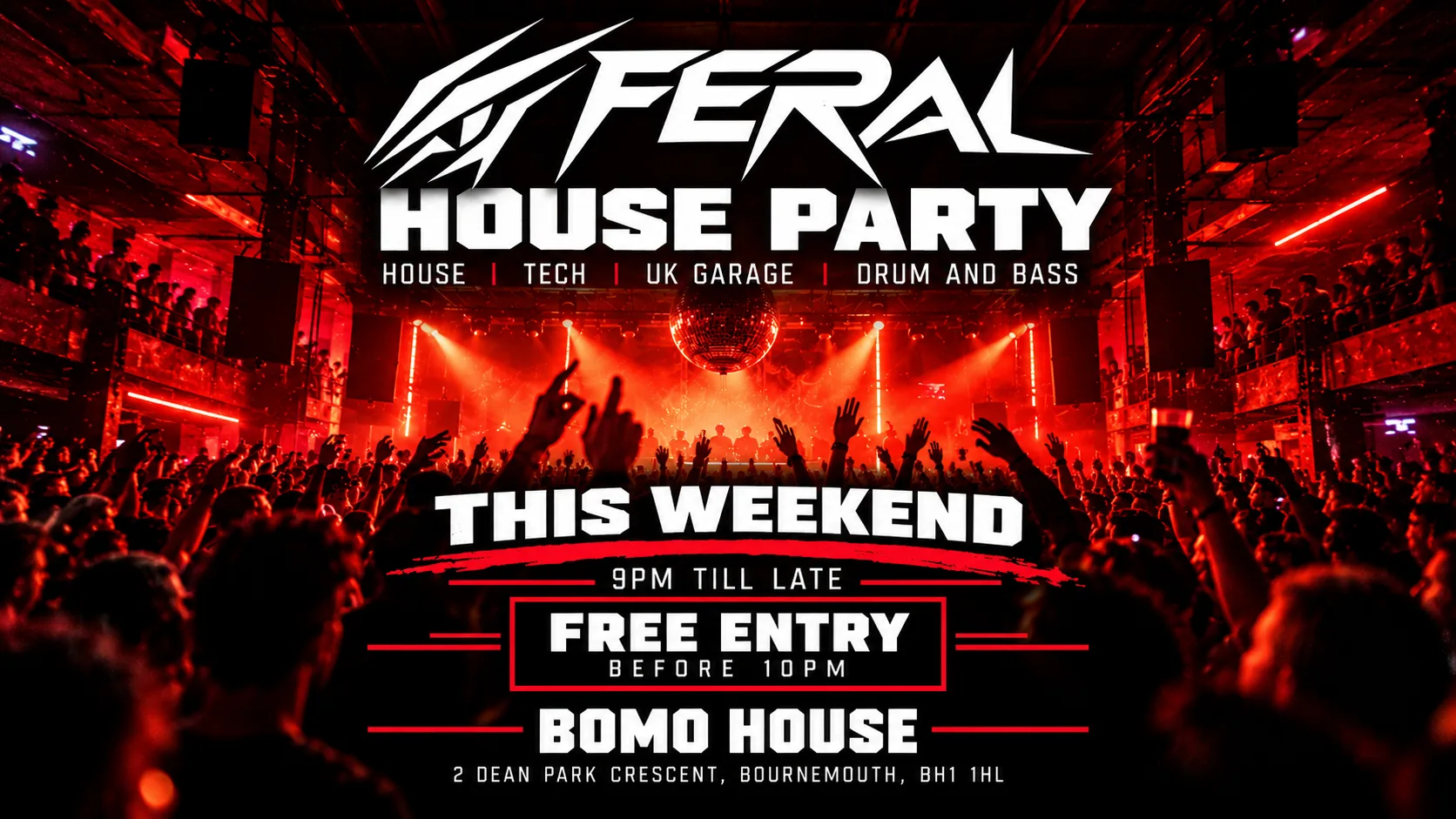FERAL HOUSE PARTY 🏠🔊 at Bomo House