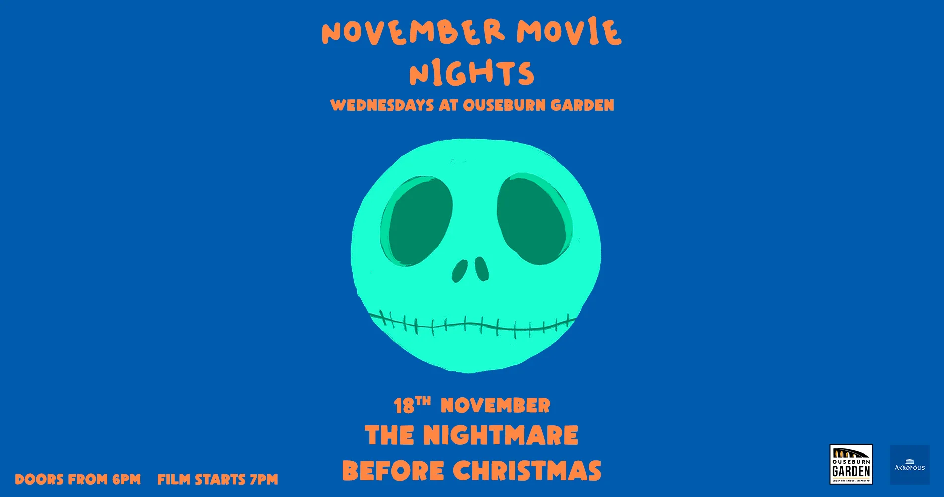 November Movie Nights at Ouseburn Garden - The Nightmare Before Christmas at Ouseburn Garden