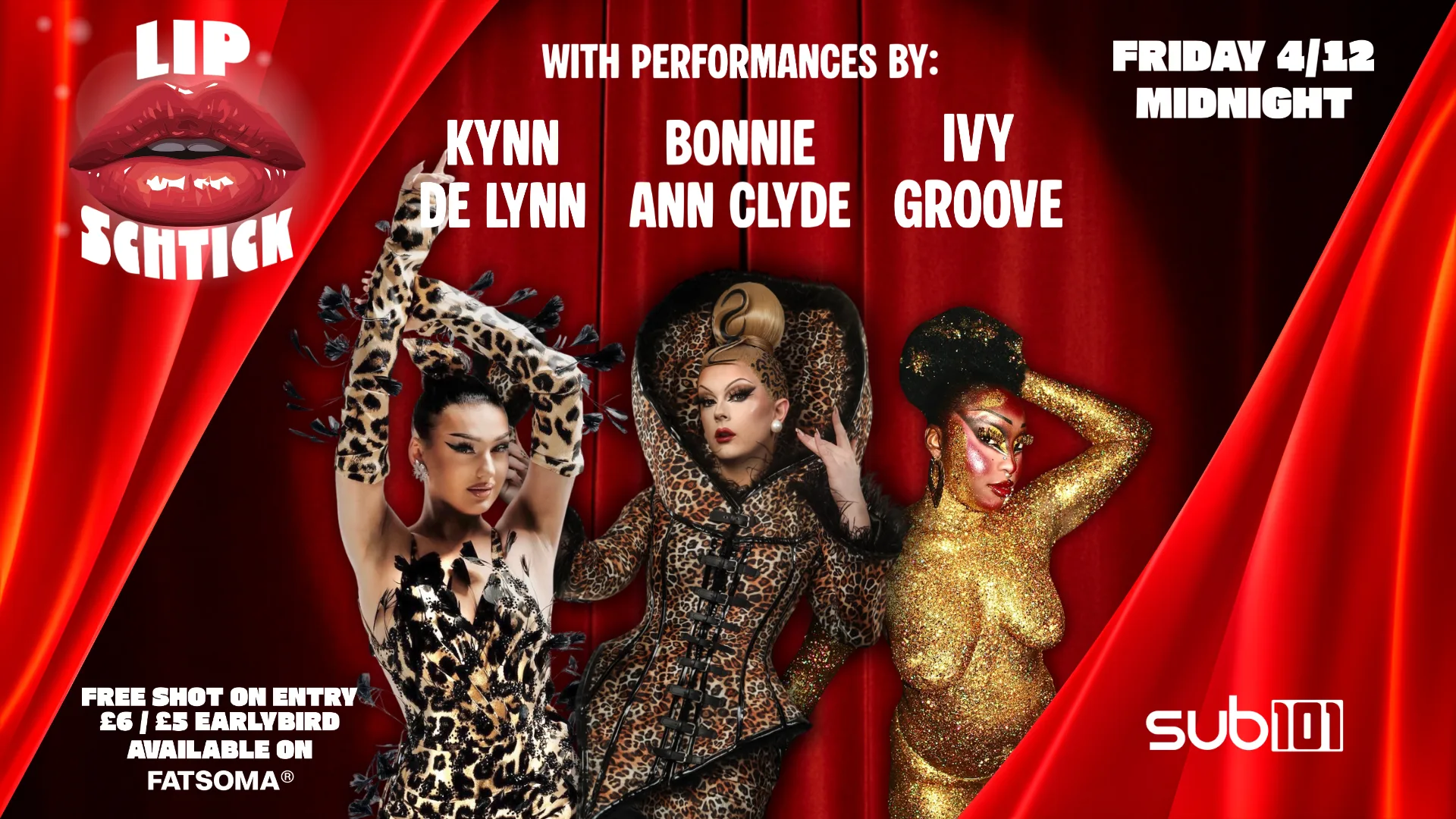 Bonnie Ann Clyde presents LIP SCHTICK at Sub101