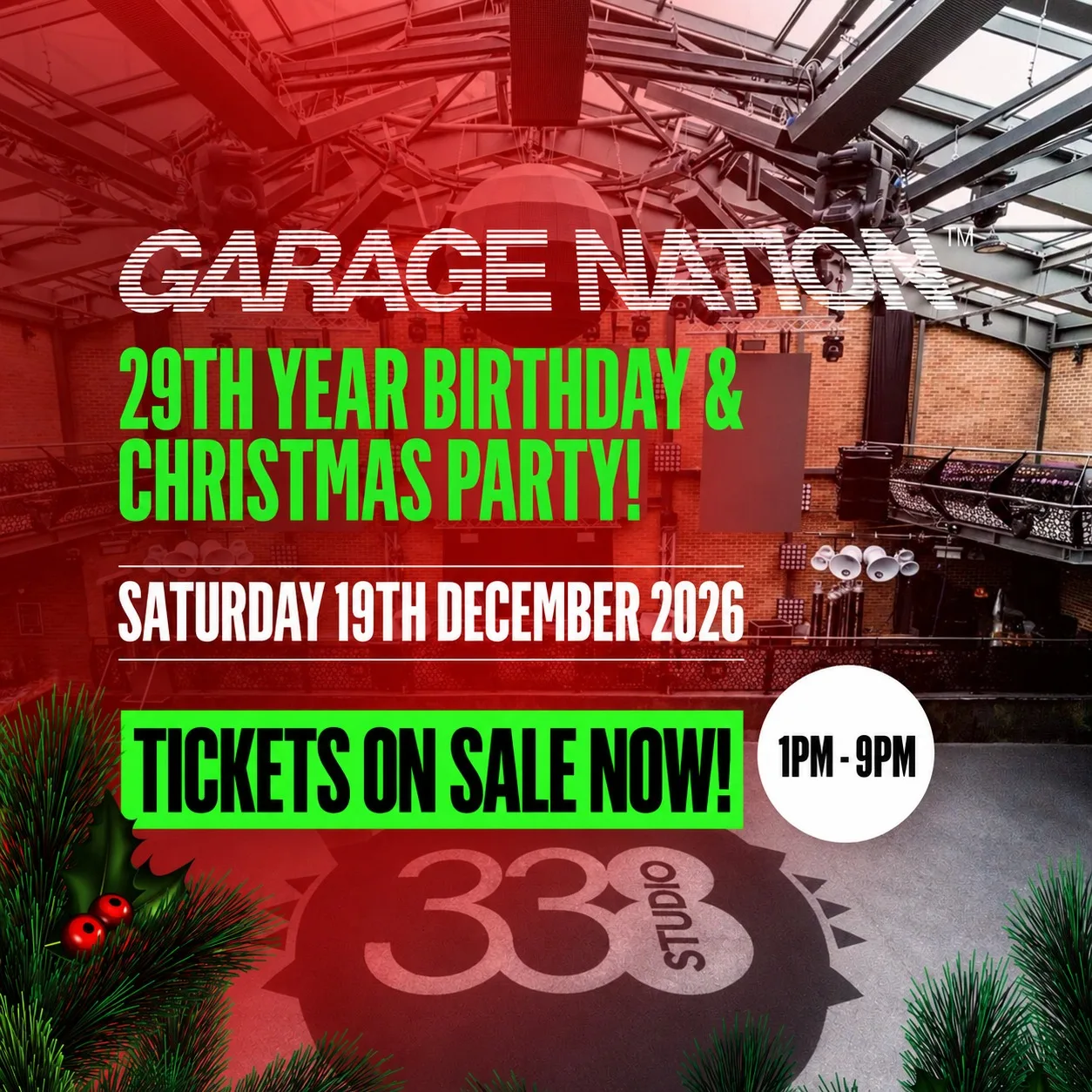 GARAGE NATION 29TH BIRTHDAY & CHRISTMAS PARTY