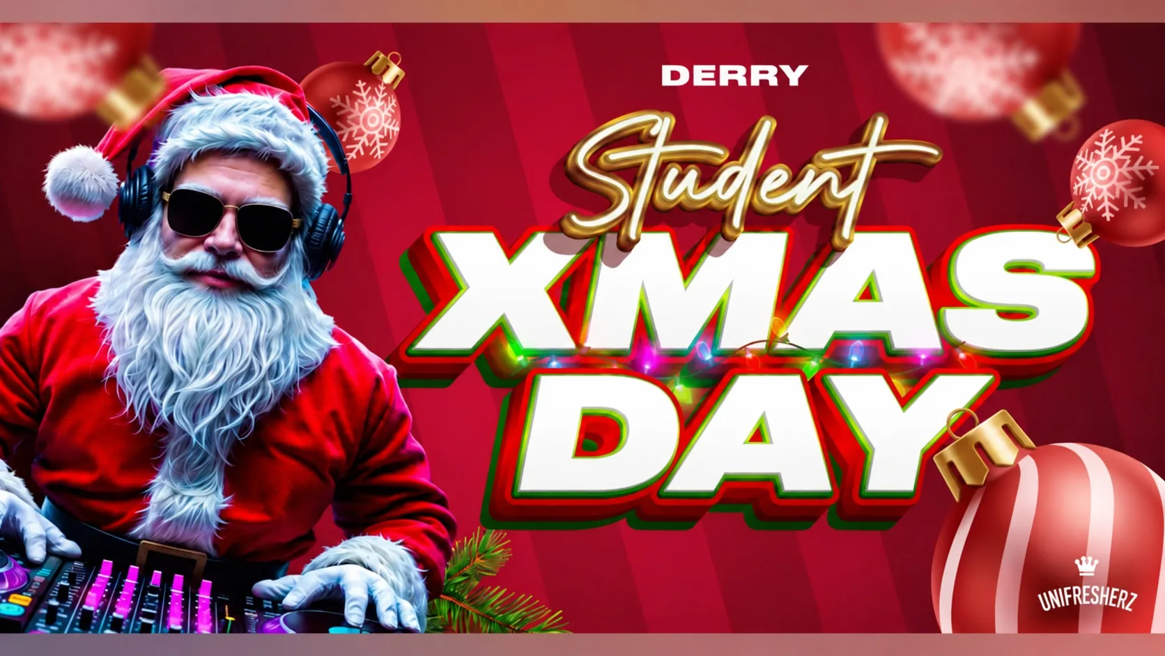 Unifresherz Derry student Christmas at Bentley