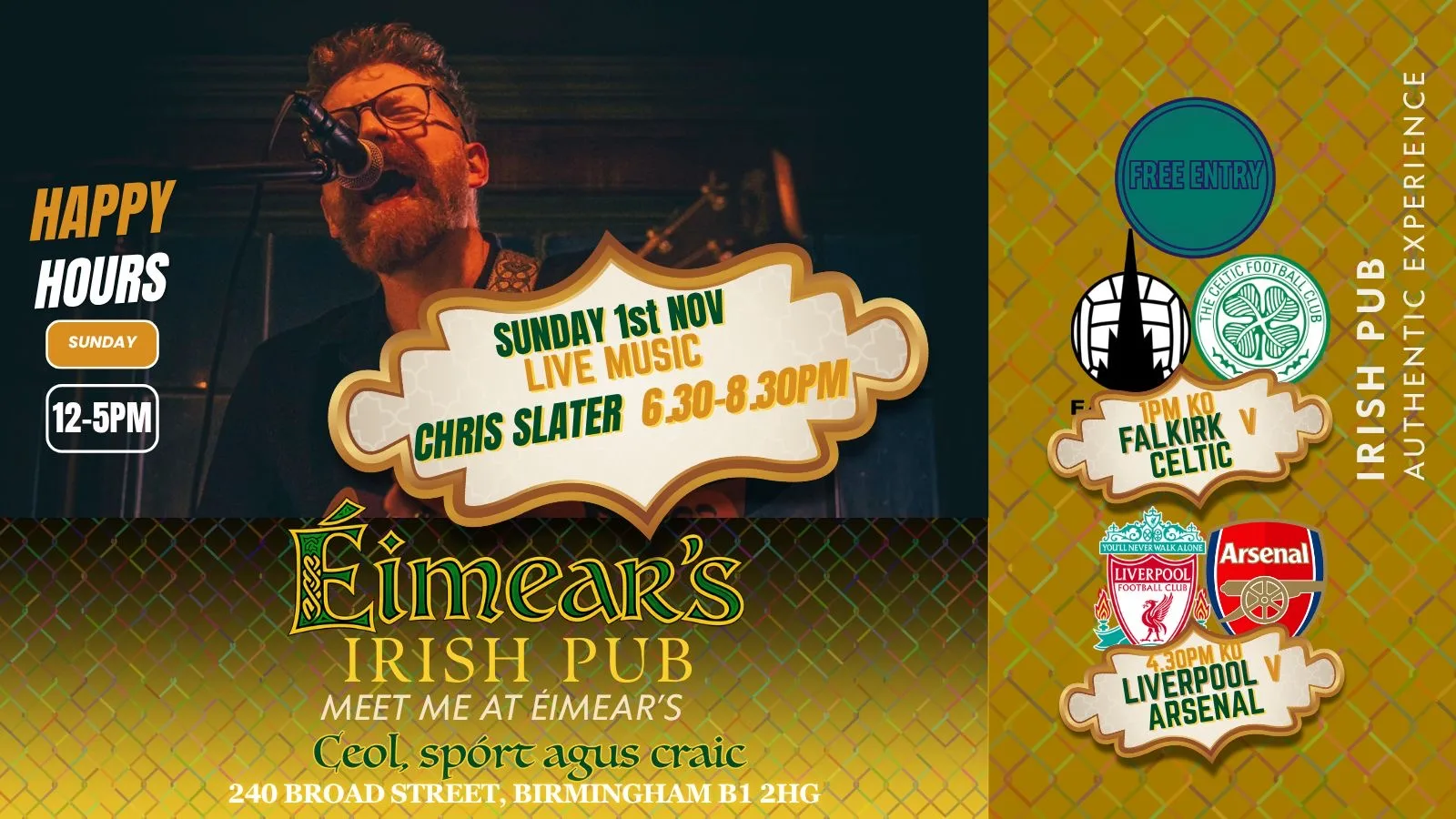 Eimear’s Presents Sunday Sessions at Éimear’s Irish Pub