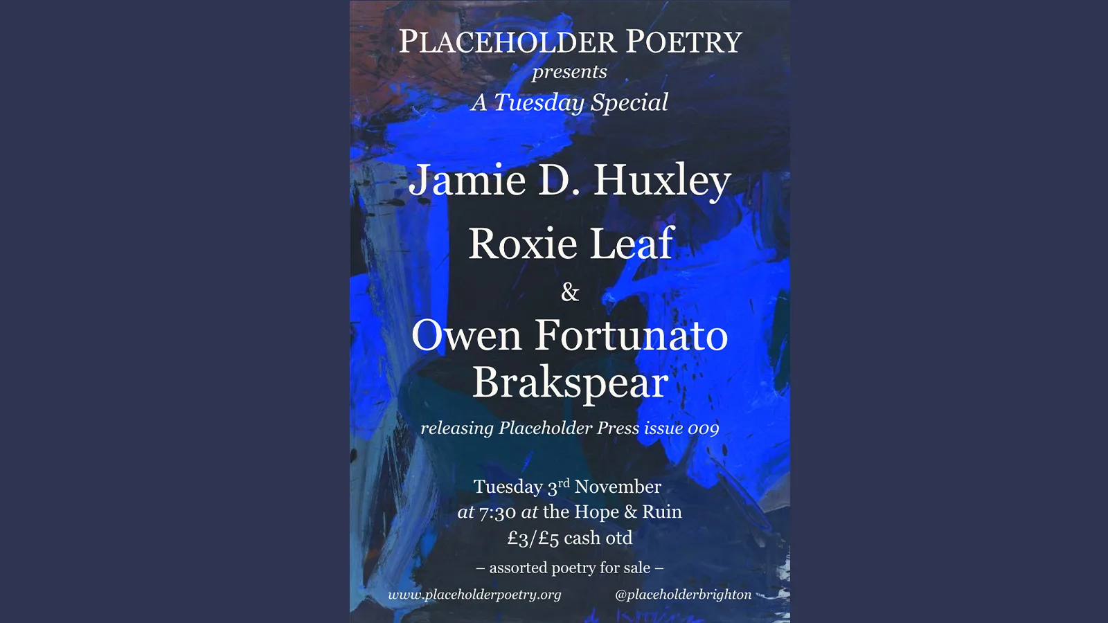 Placeholder - Poetry Night at The Hope & Ruin