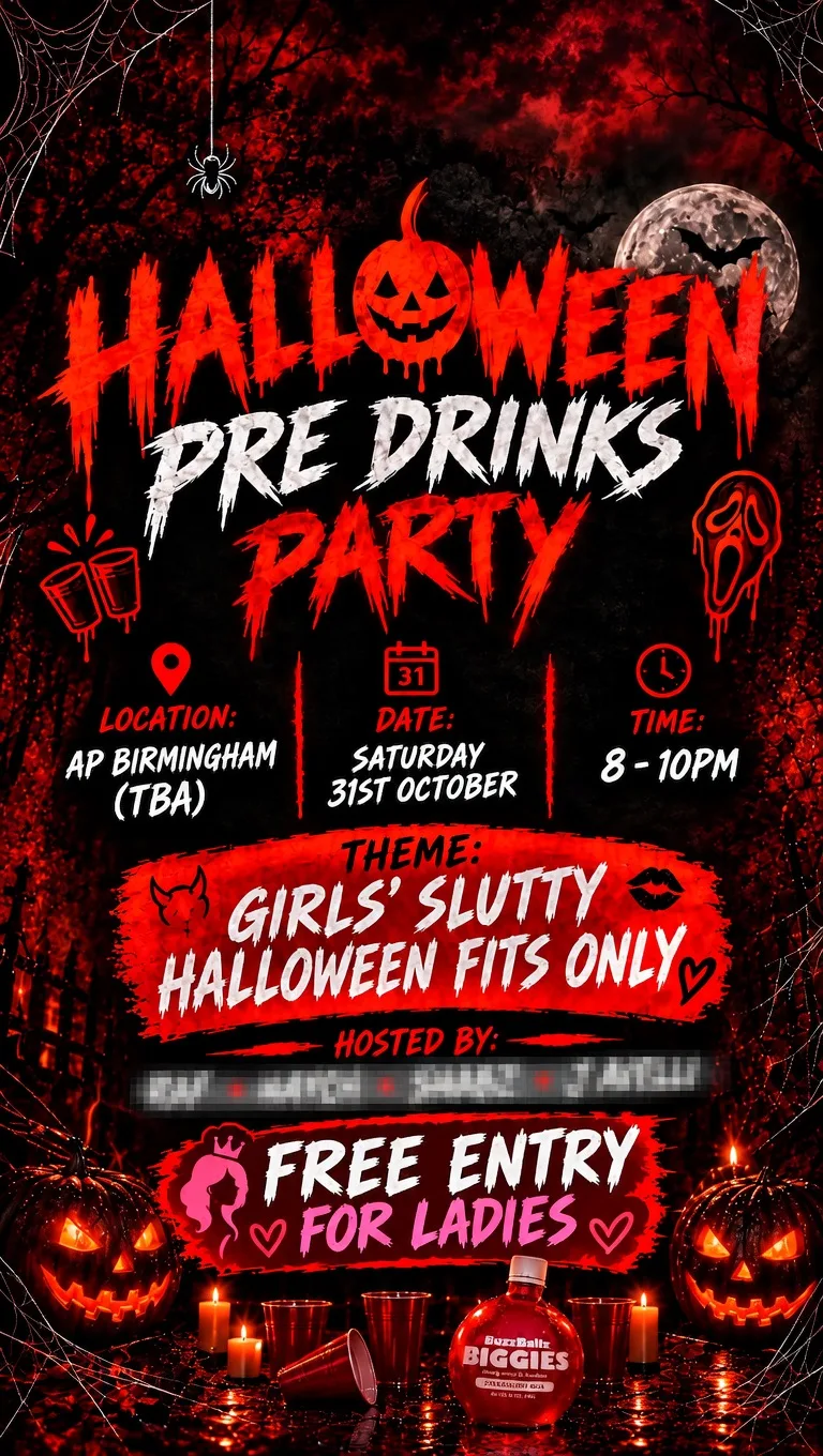 Haloween Pre Drinks Party at Library of Birmingham
