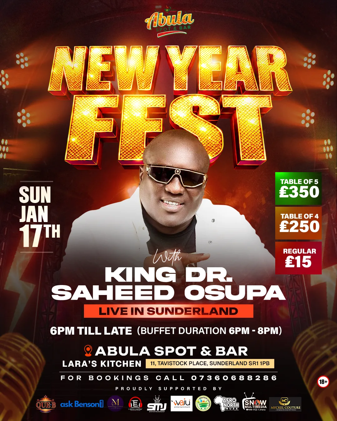 SAHEED OSUPA LIVE IN SUNDERLAND