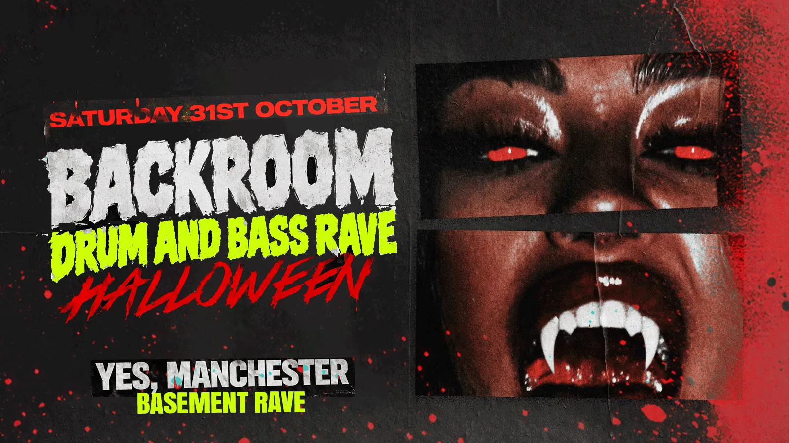BACKROOMS DRUMB & BASS RAVE 🩸 HALLOWEEN SPECIAL 🧛  @ YES BASEMENT at YES